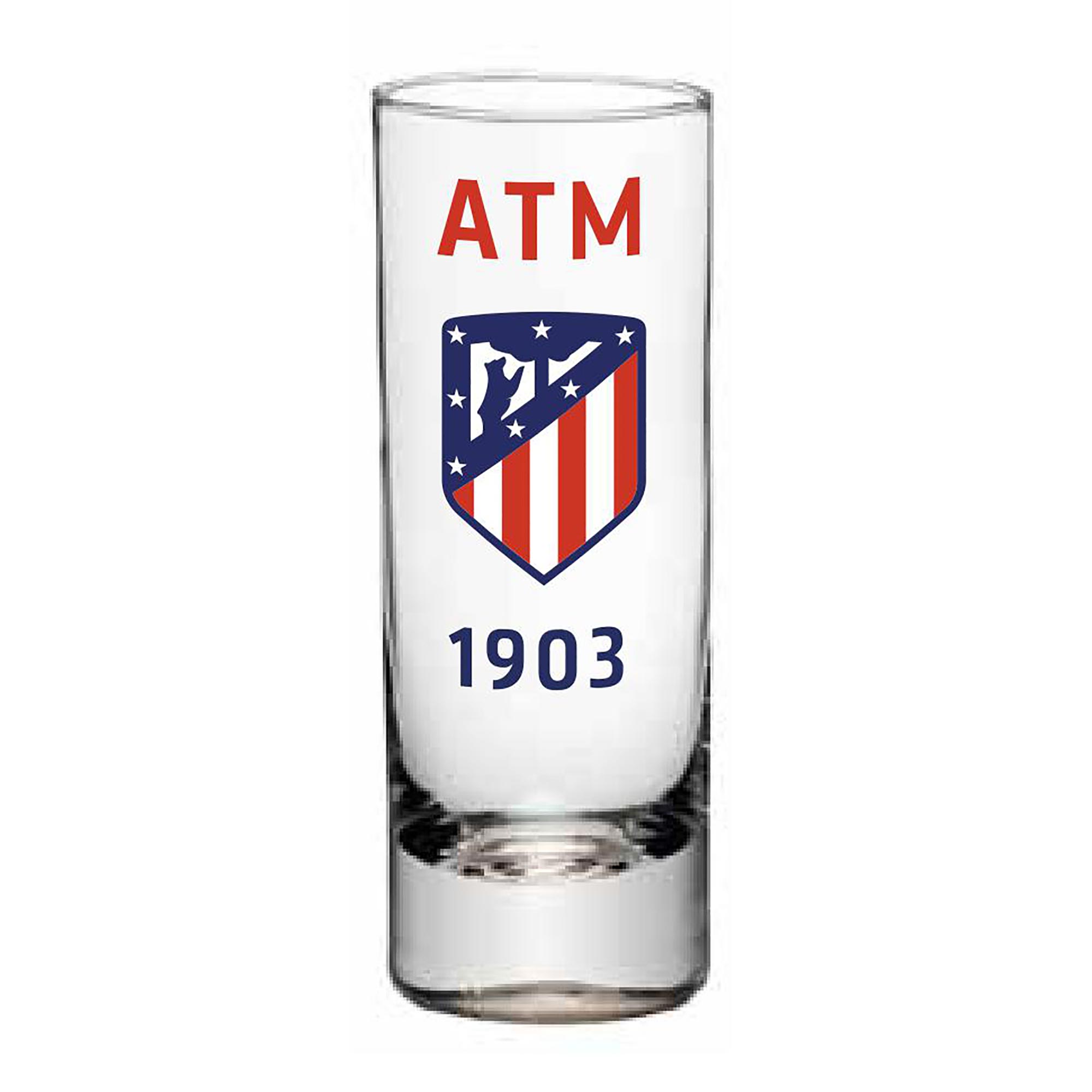 Verre à liqueur avec écusson de l'Atlético de Madrid