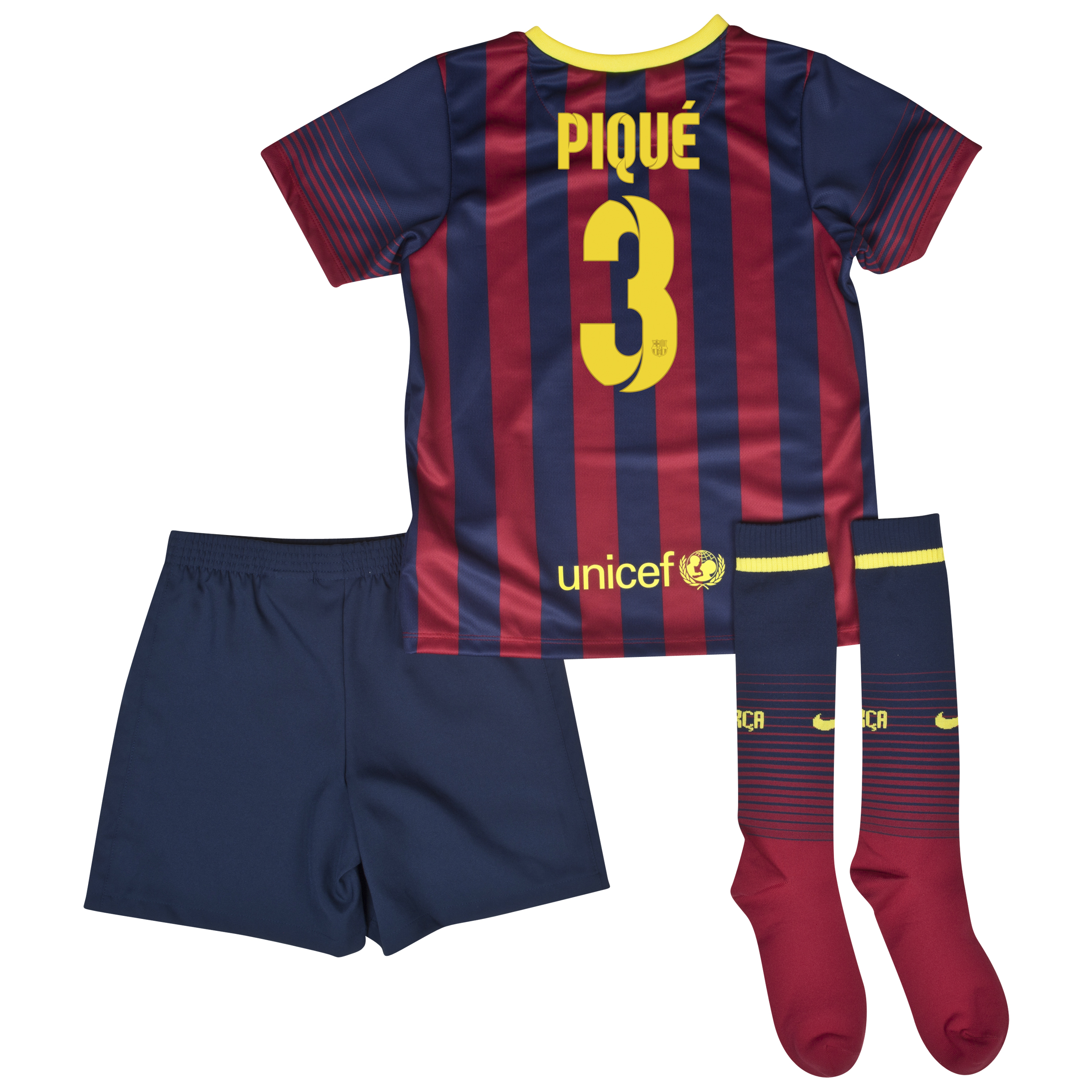 Barcelona Home Kit 2013/14 - Little Boys with Pique 3 printing