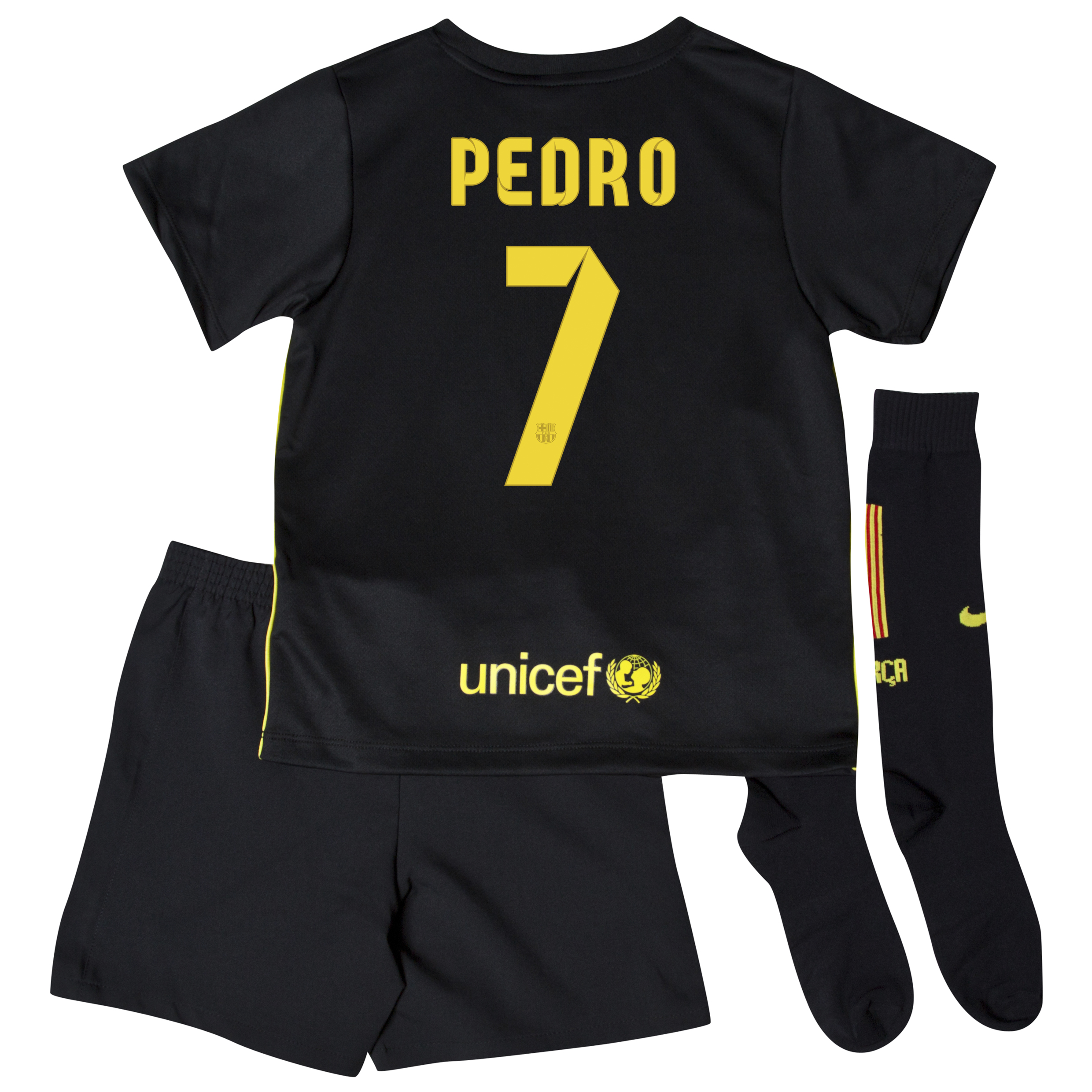 Barcelona Third Kit 2013/14 - Little Boys with Pedro 7 printing