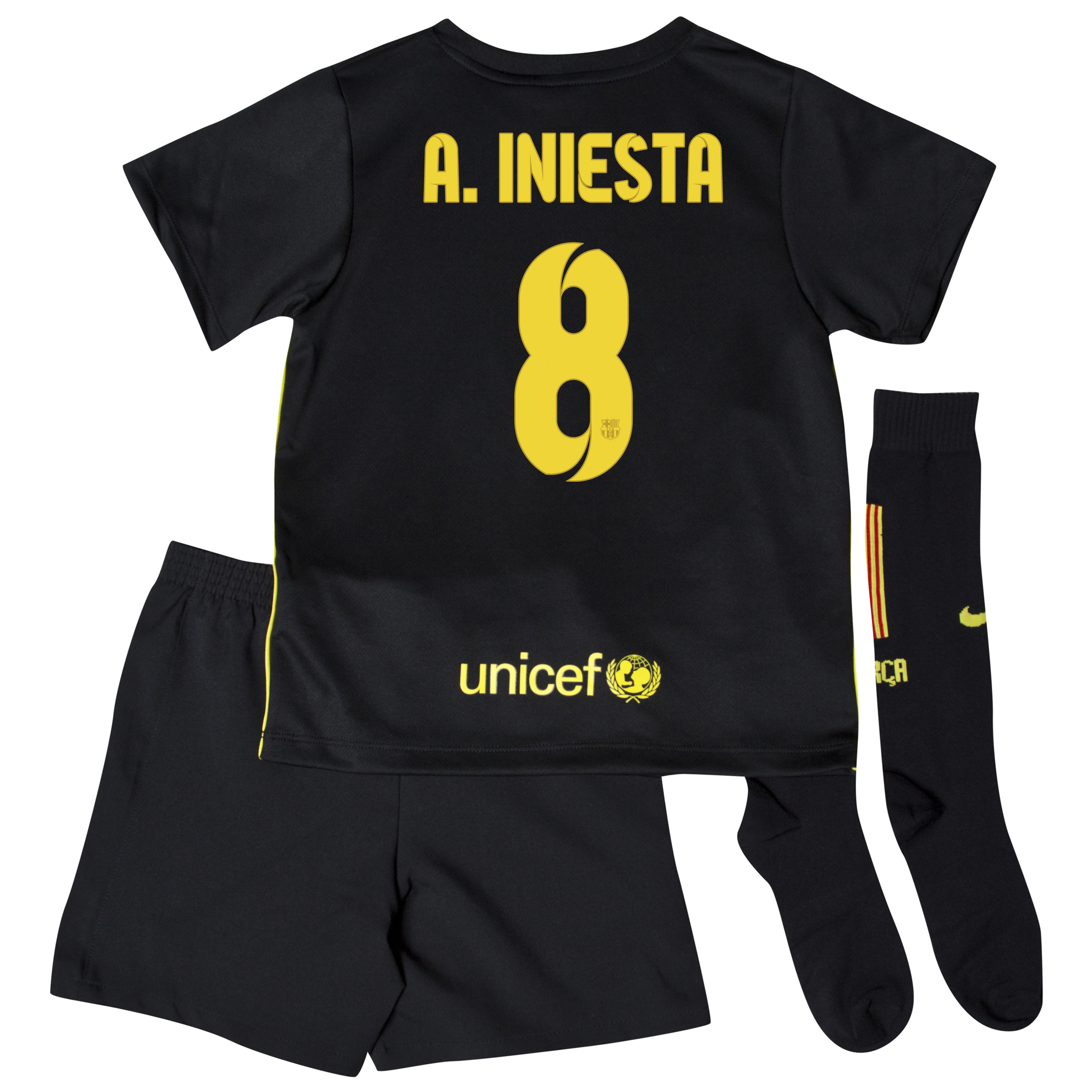 Barcelona Third Kit 2013/14 - Little Boys with A. Iniesta  8 printing