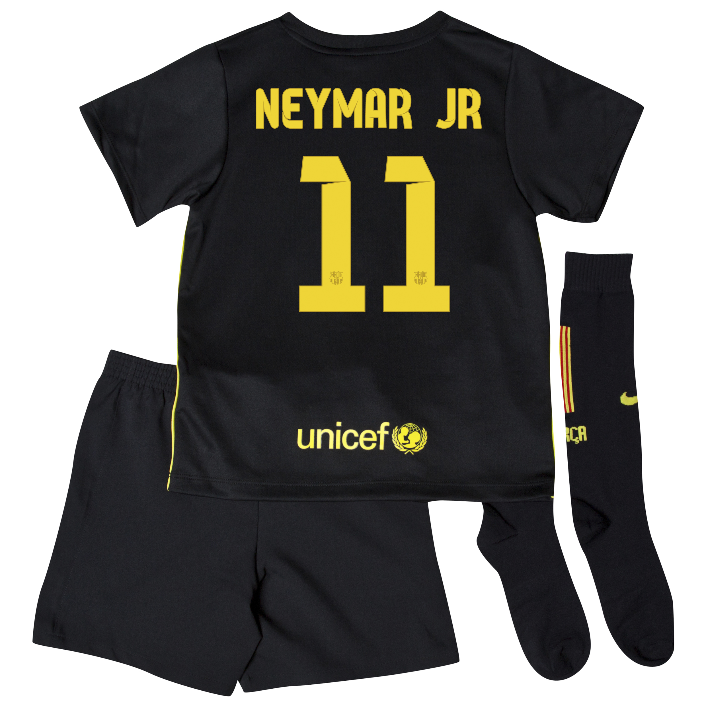 Barcelona Third Kit 2013/14 - Little Boys with Neymar Jr 11 printing