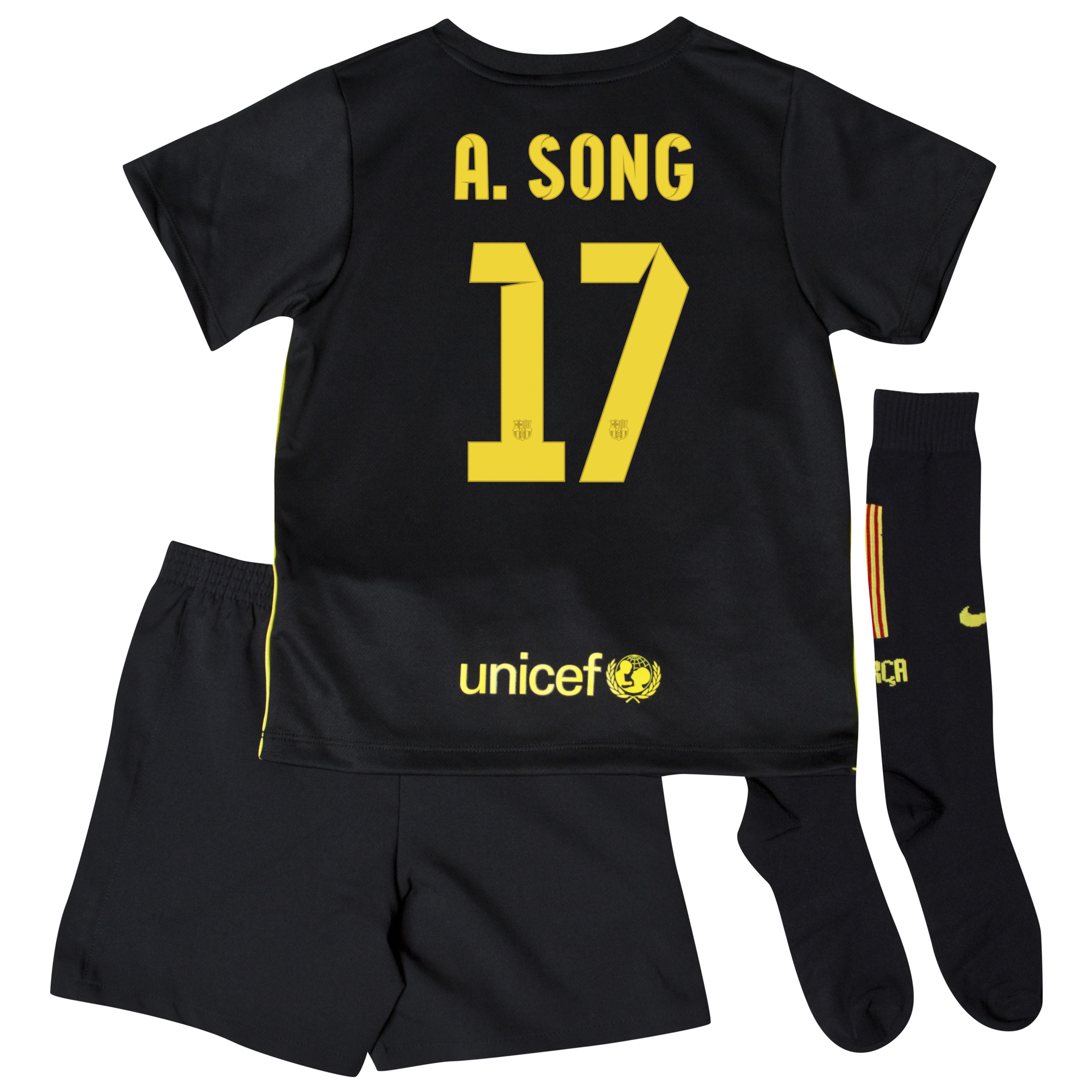 Barcelona Third Kit 2013/14 - Little Boys with A. Song 17 printing