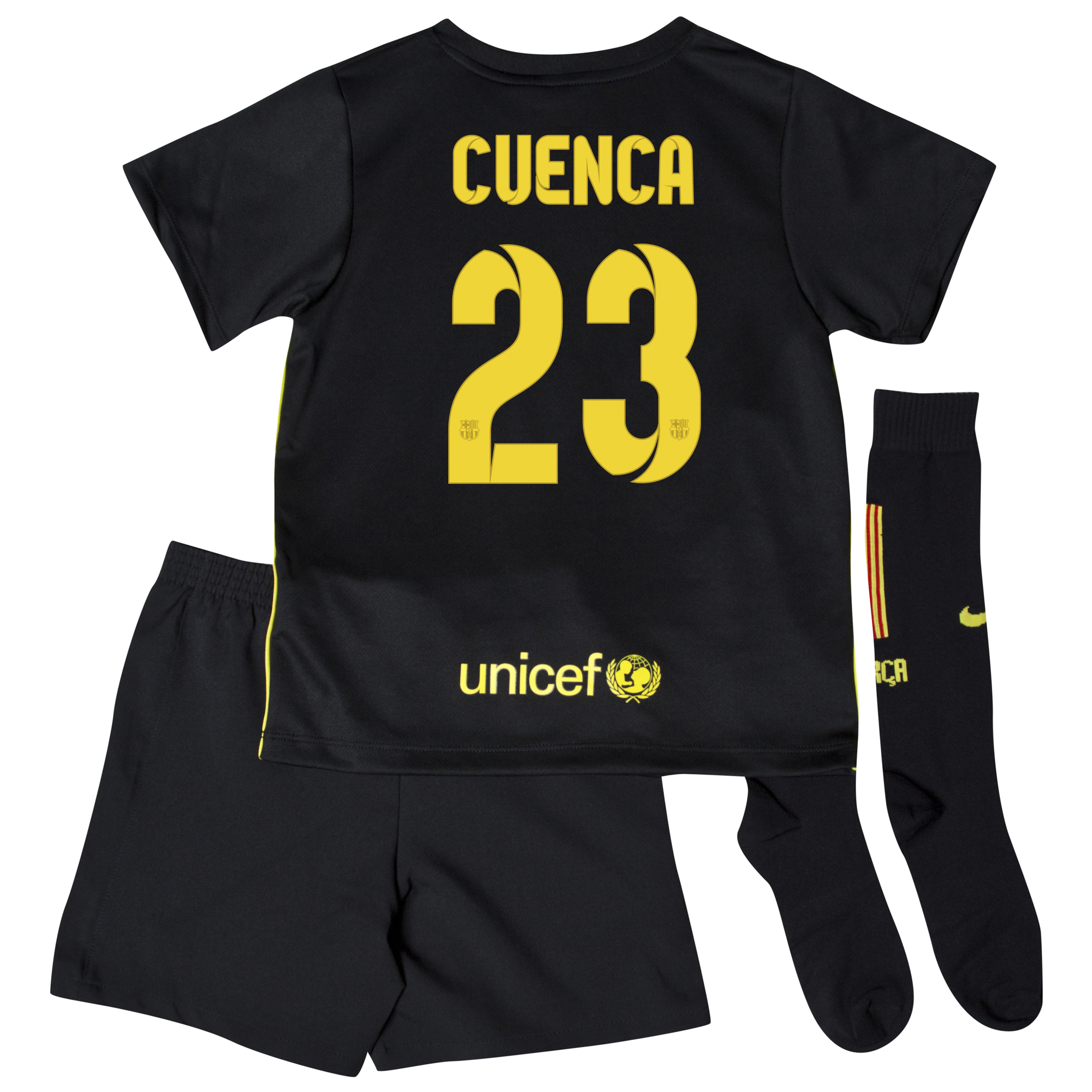 Barcelona Third Kit 2013/14 - Little Boys with Cuenca 23 printing
