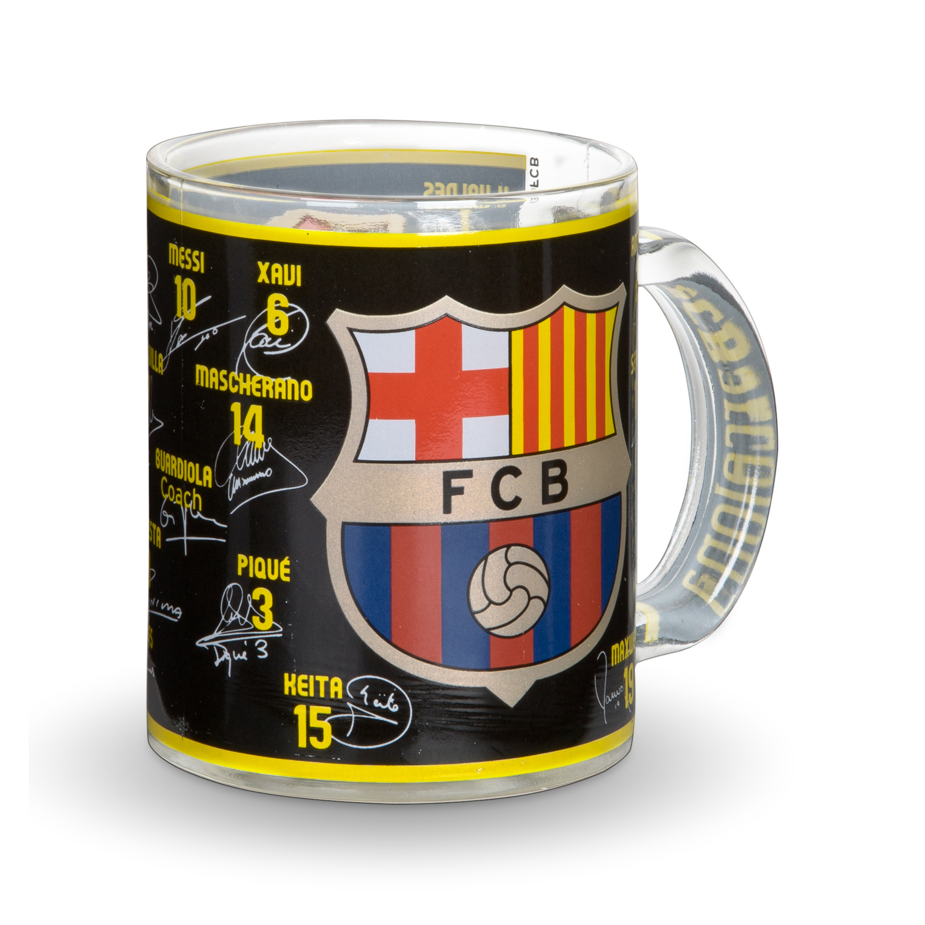 Barcelona Crest Signature Glass Mug