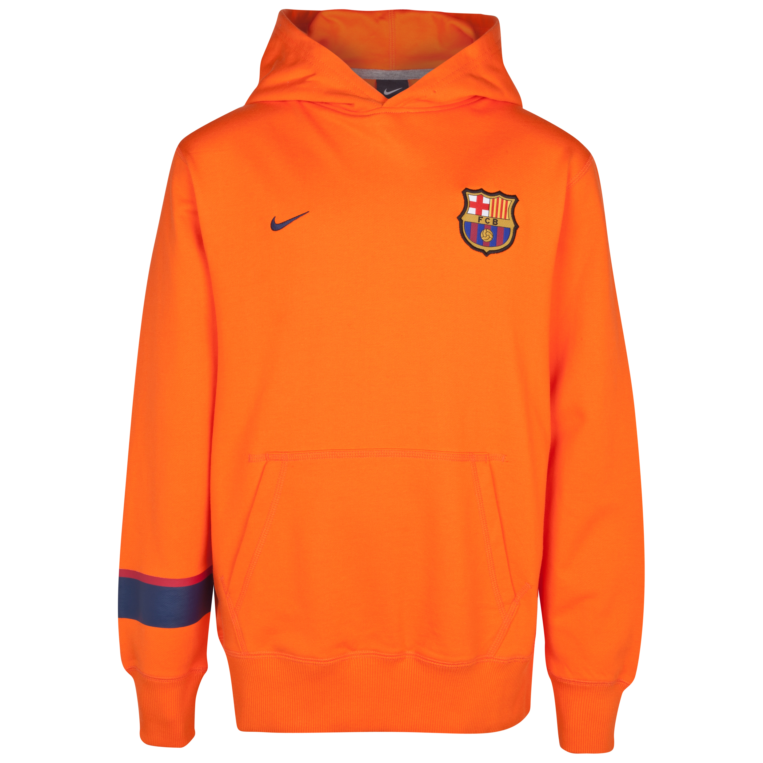 Barcelona Core Hoodie - Safety Orange/Midnight Navy - Kids