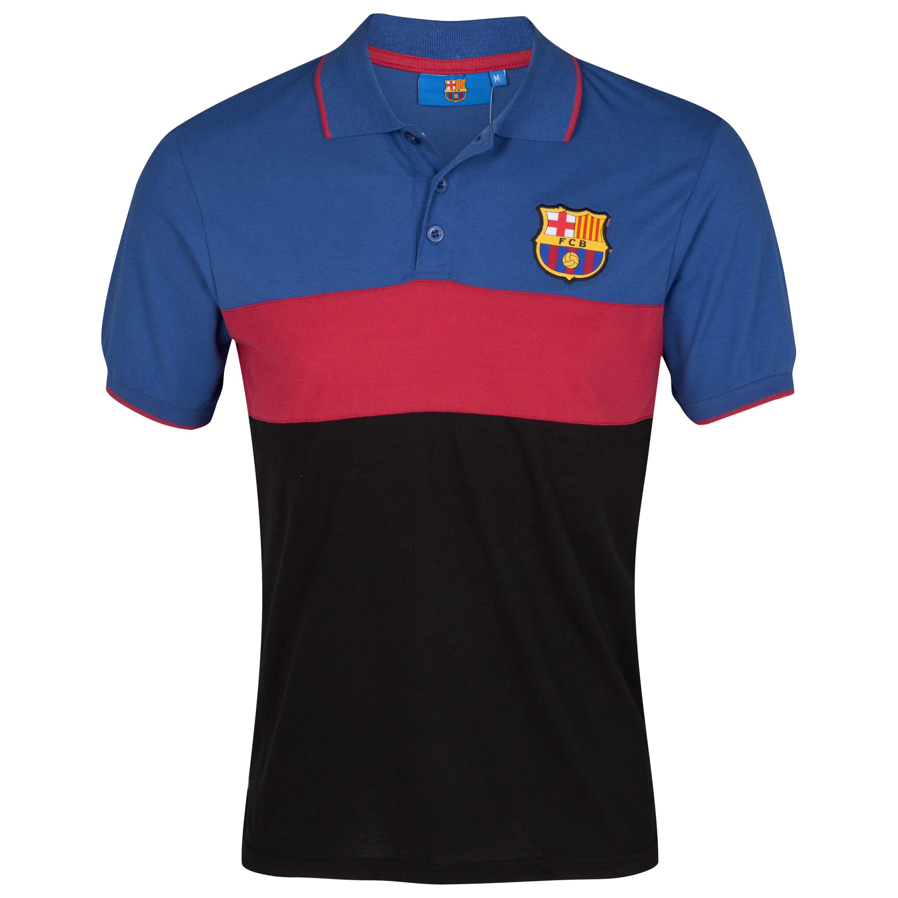 Barcelona Essentials Panelled Polo - Barca Navy - Older Boys
