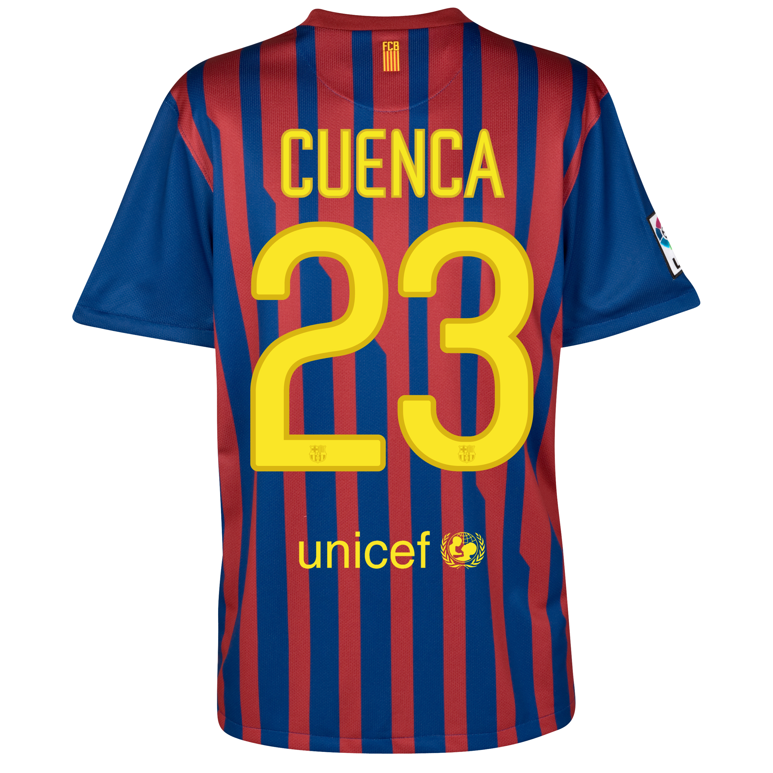 Barcelona Home Shirt 2011/12 with Cuenca 23 printing