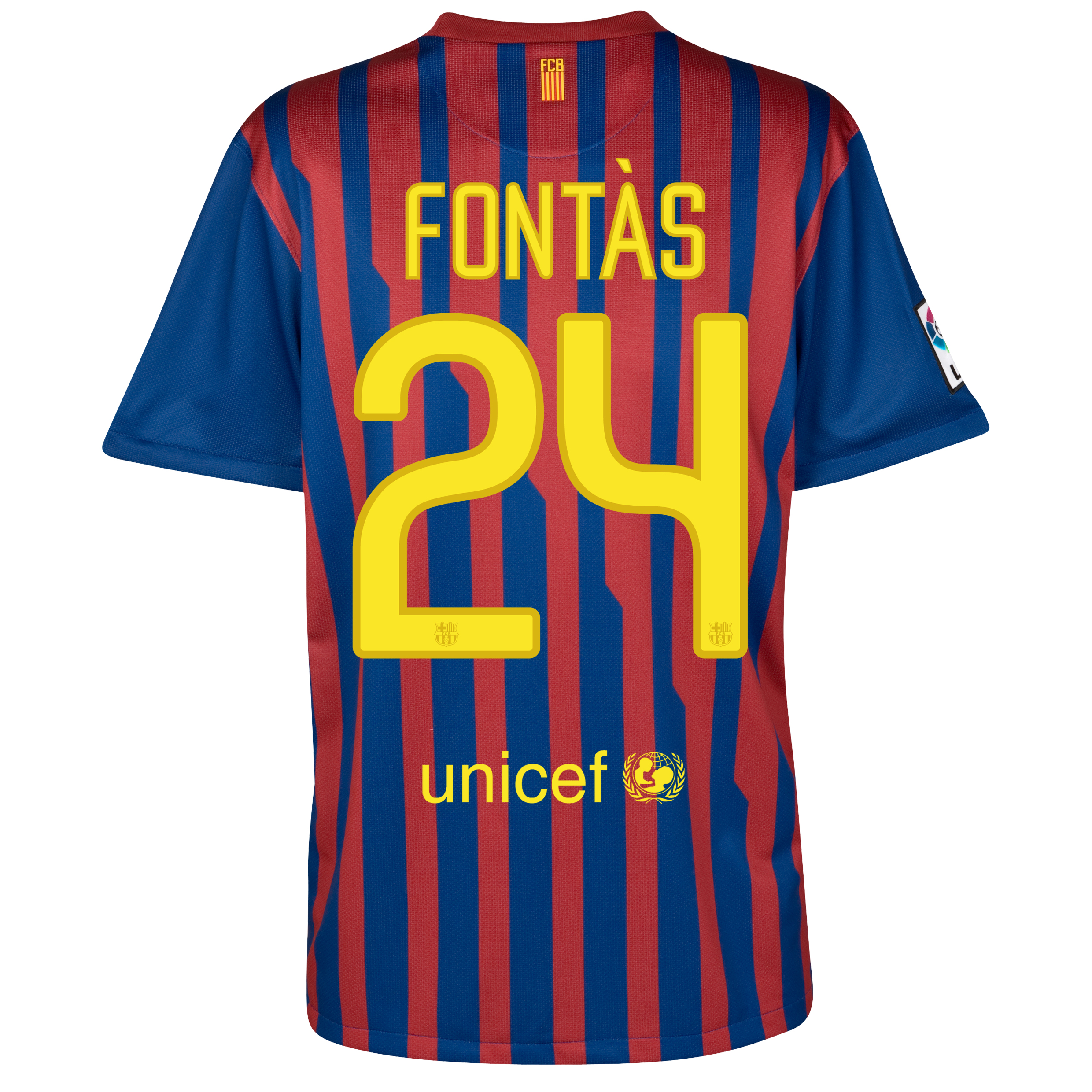 Barcelona Home Shirt 2011/12 with Fontàs 24 printing