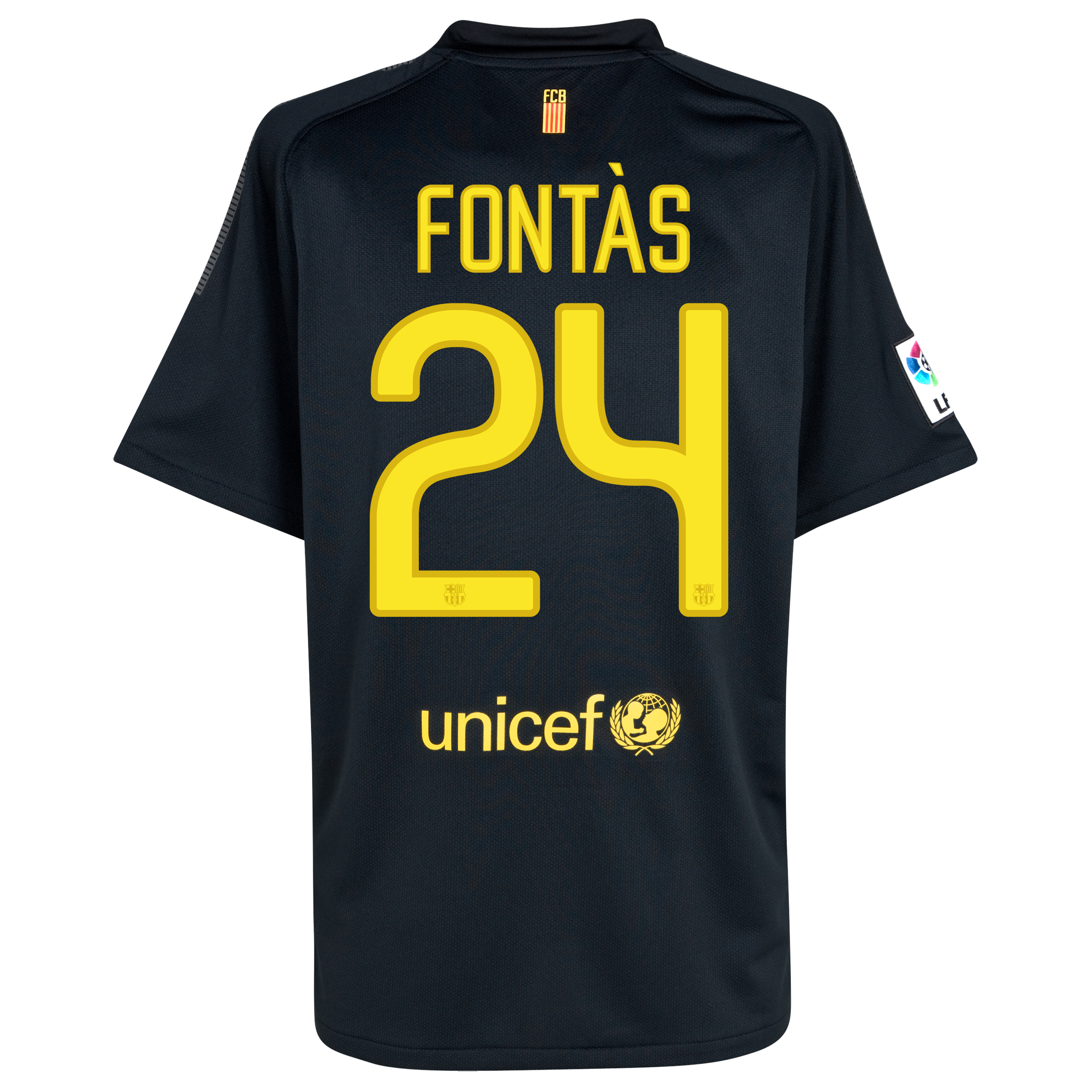 Barcelona Away Shirt 2011/12 with Fontàs 24 printing