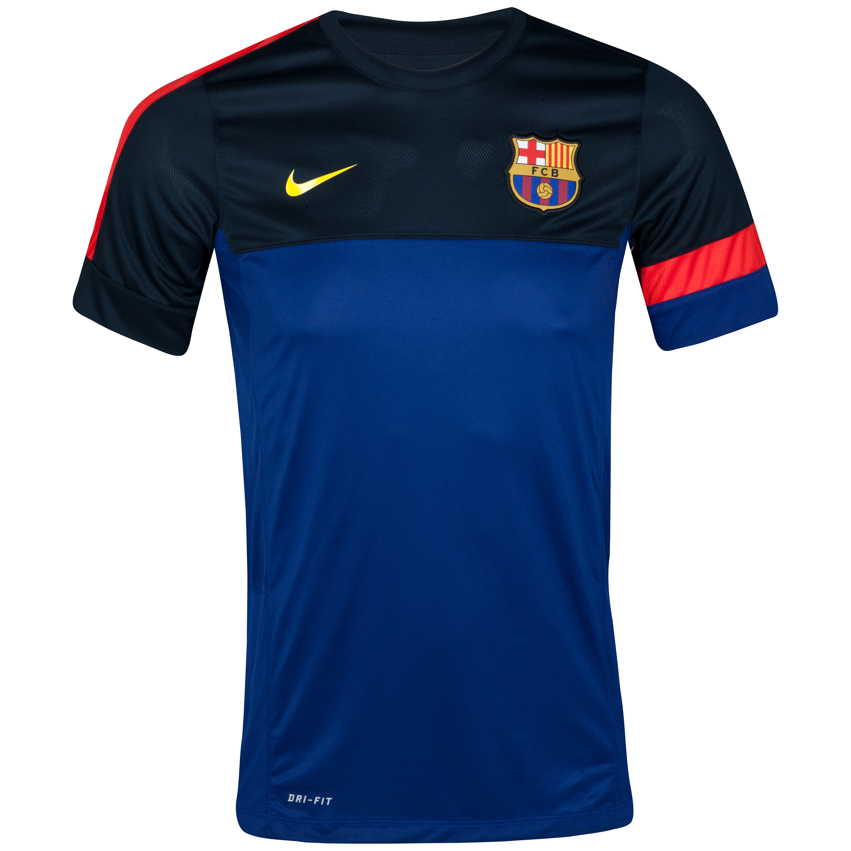 Barcelona Short Sleeve Training Top - Deep Royal Blue/Tour Yellow