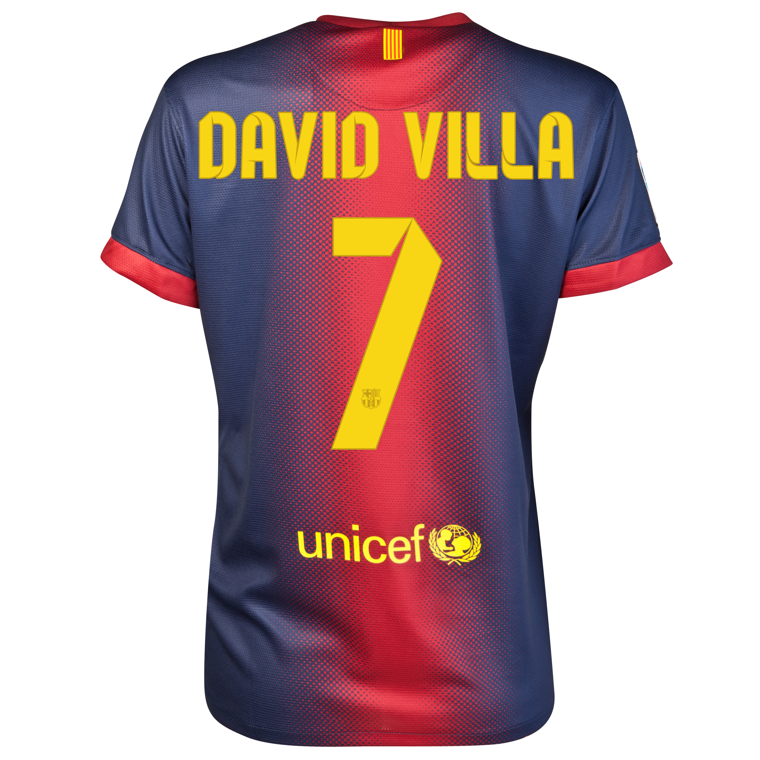 Barcelona Home Shirt 2012/13 - Womens with David Villa 7 printing