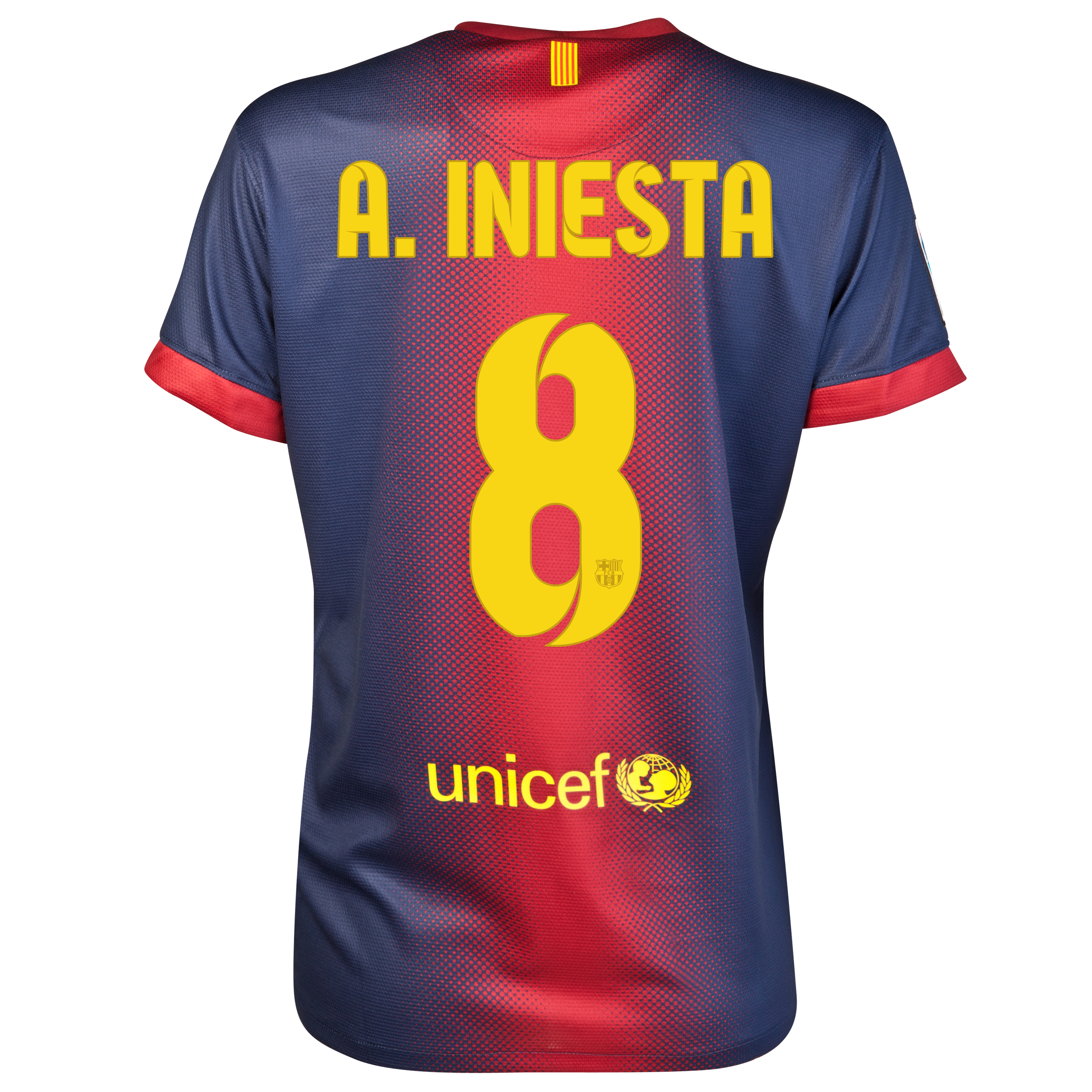 Barcelona Home Shirt 2012/13 - Womens with A. Iniesta  8 printing