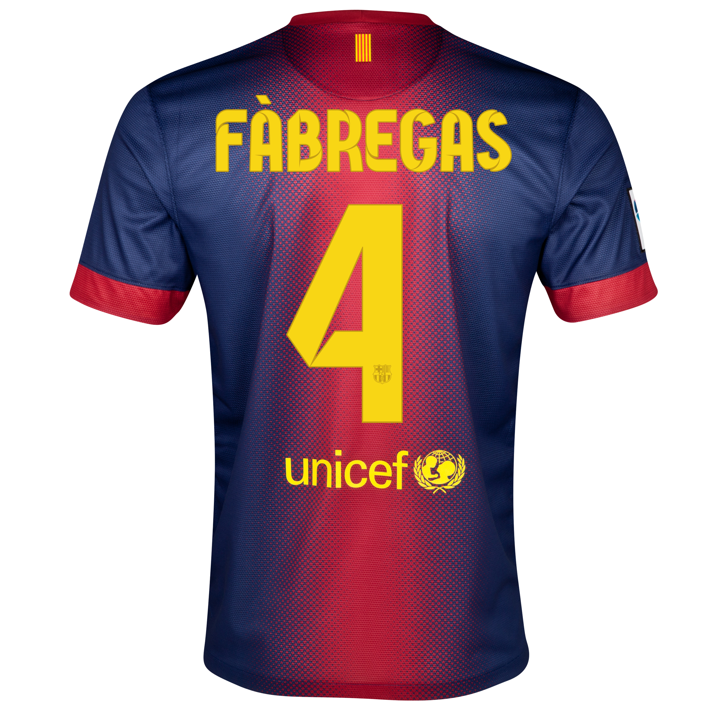 Barcelona Home Shirt 2012/13 - Youths with Fabregas 4 printing