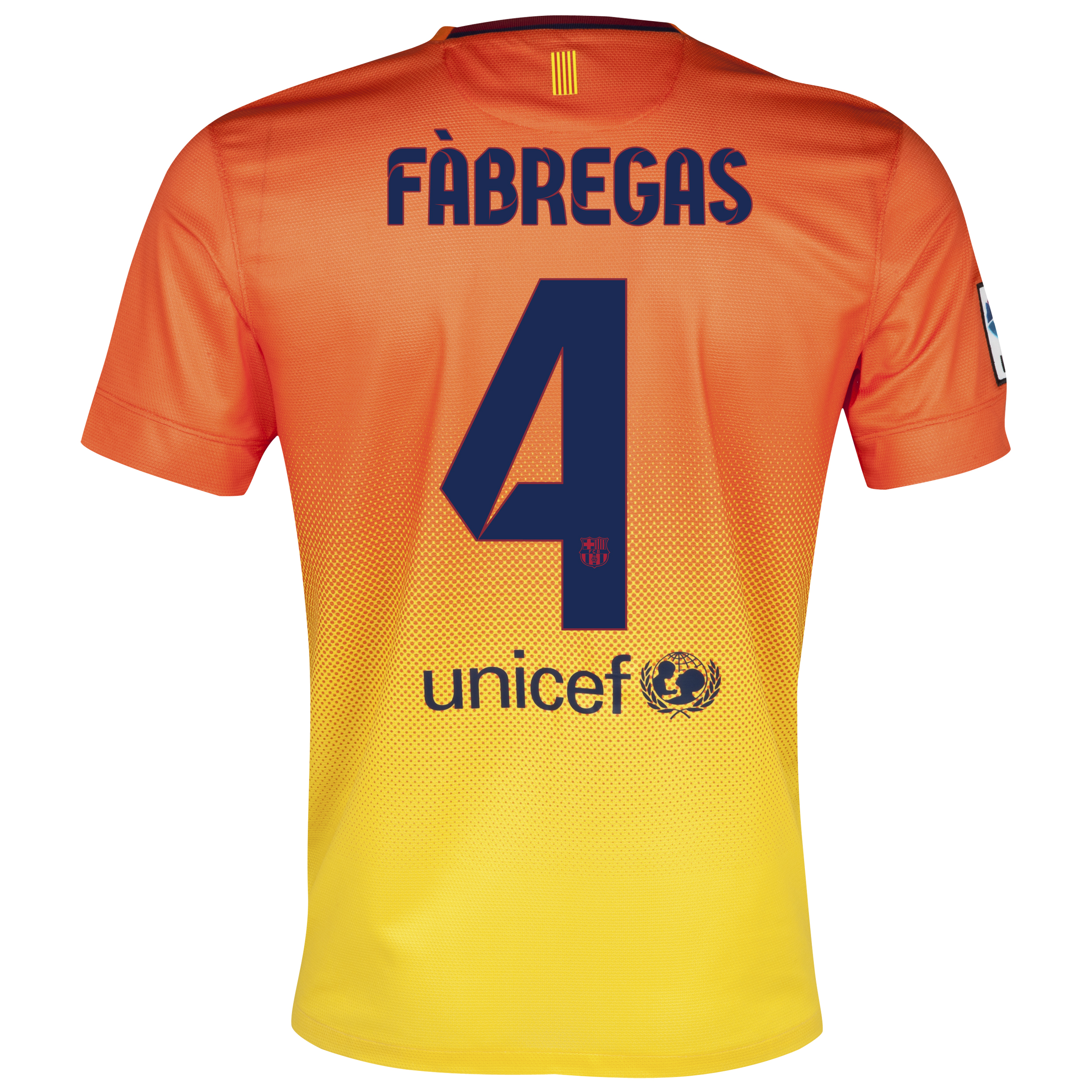 Barcelona Away Shirt 2012/13  - Kids with Fabregas 4 printing