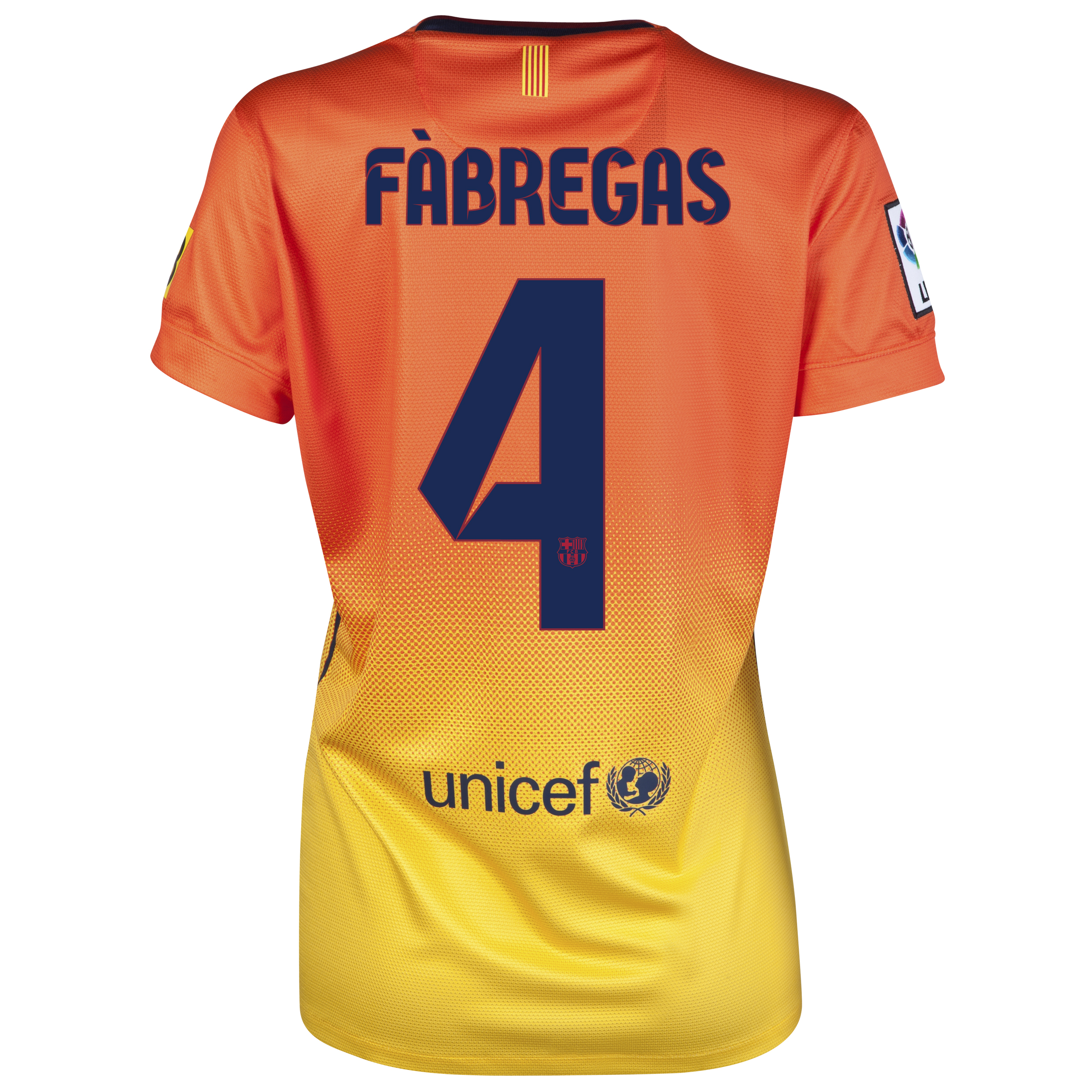 Barcelona Away Shirt 2012/13 -  Womens with Fabregas 4 printing