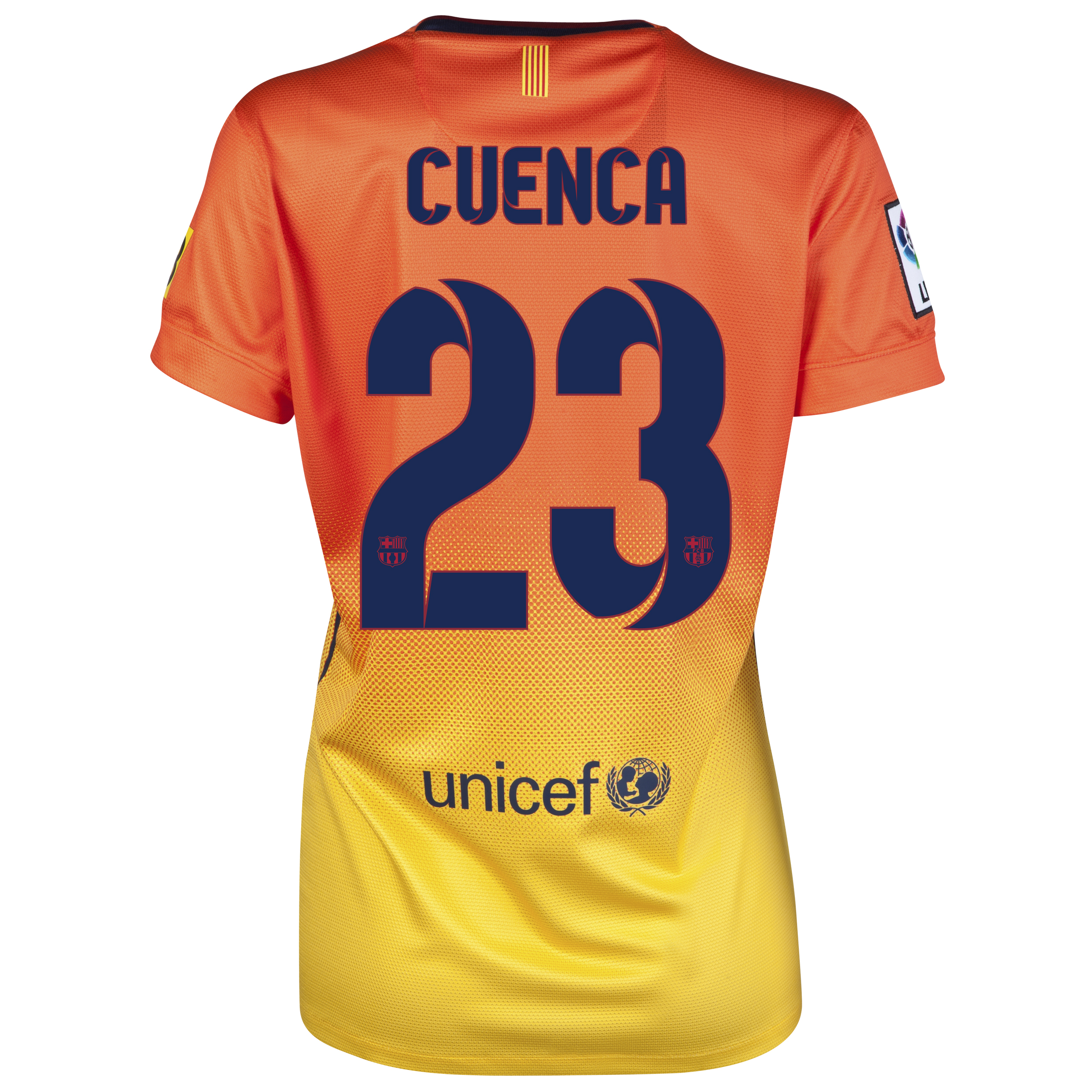 Barcelona Away Shirt 2012/13 -  Womens with Cuenca 23 printing