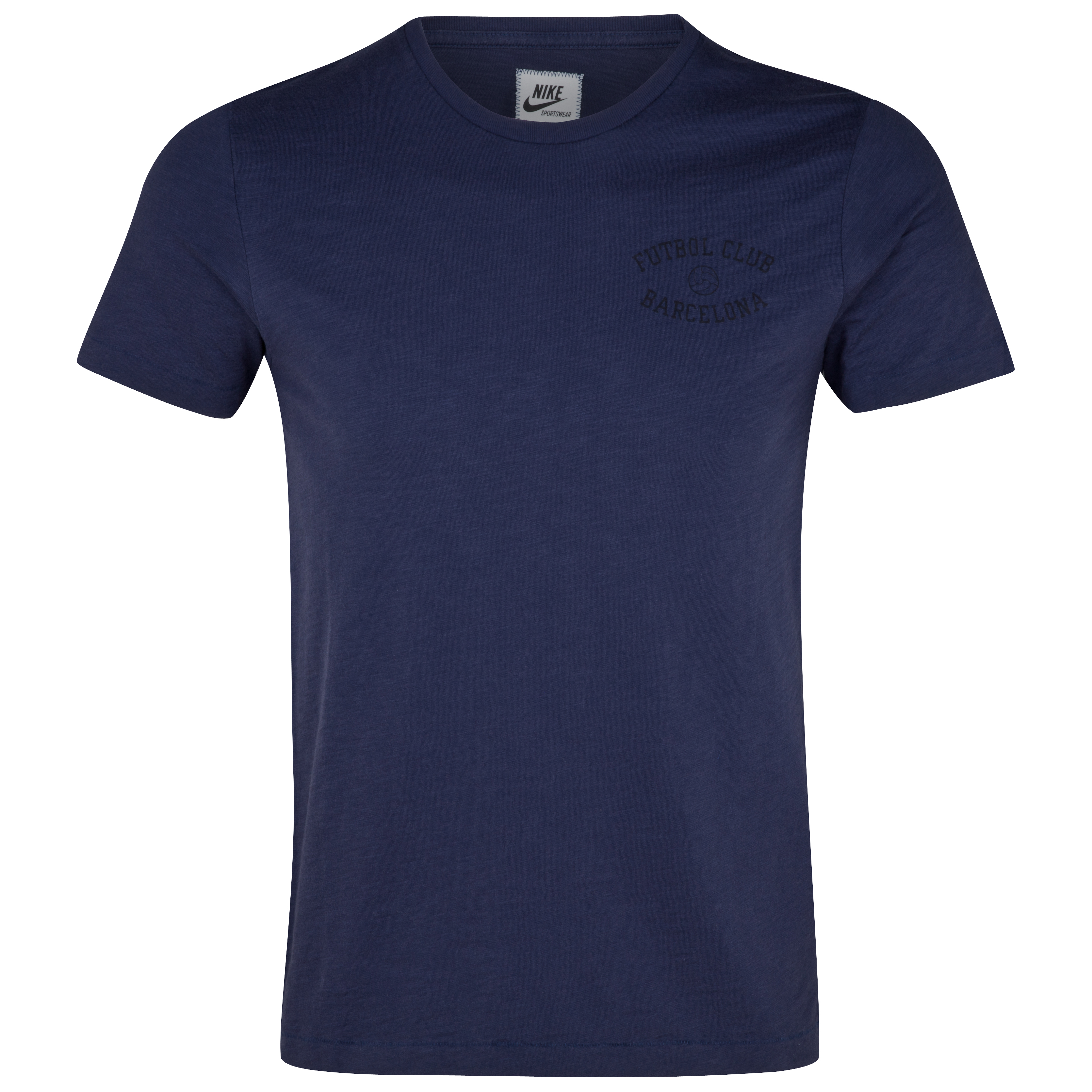Barcelona Covert Vintage Crew Neck T-Shirt - Midnight Navy