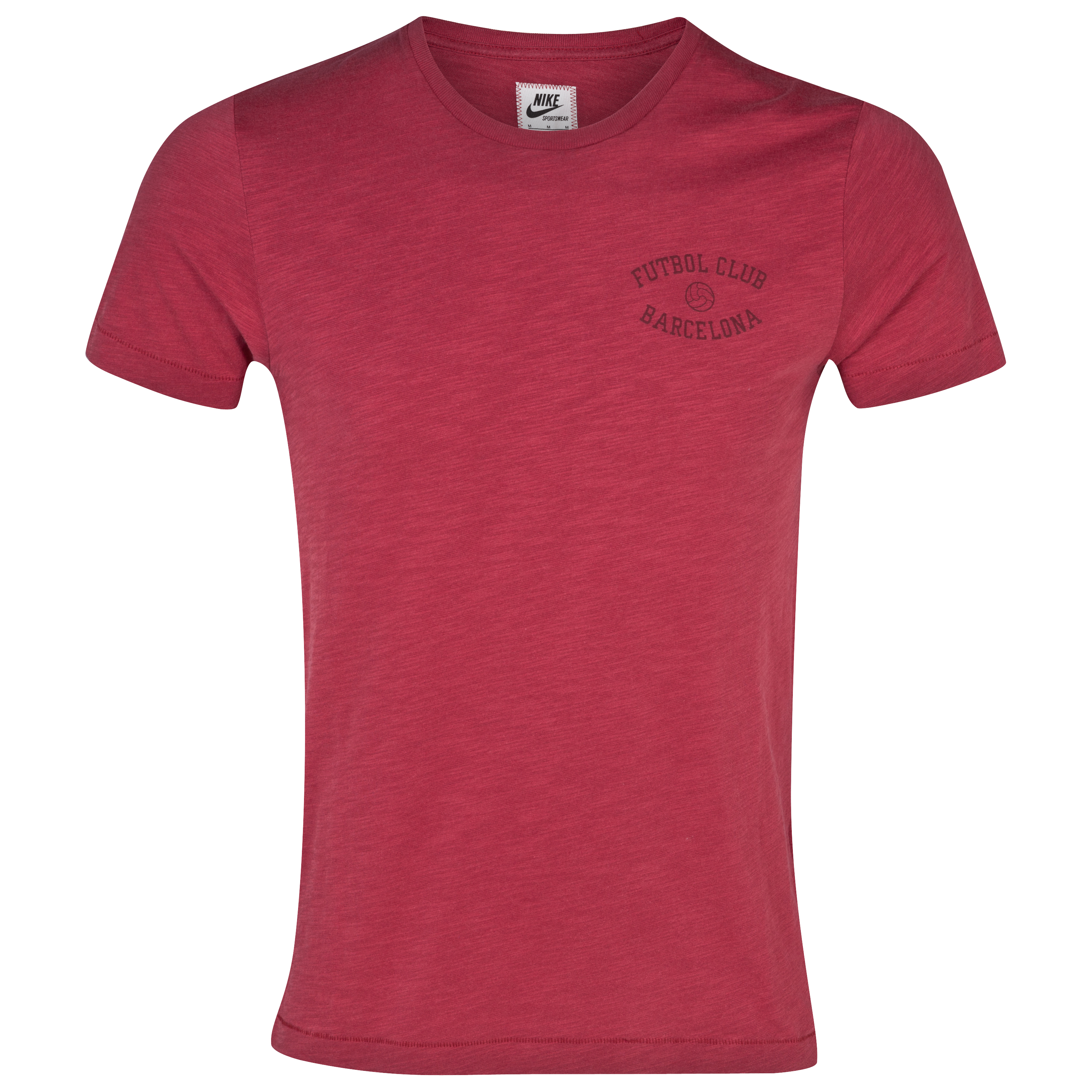 Barcelona Covert Vintage Crew Neck T-Shirt - Team Red