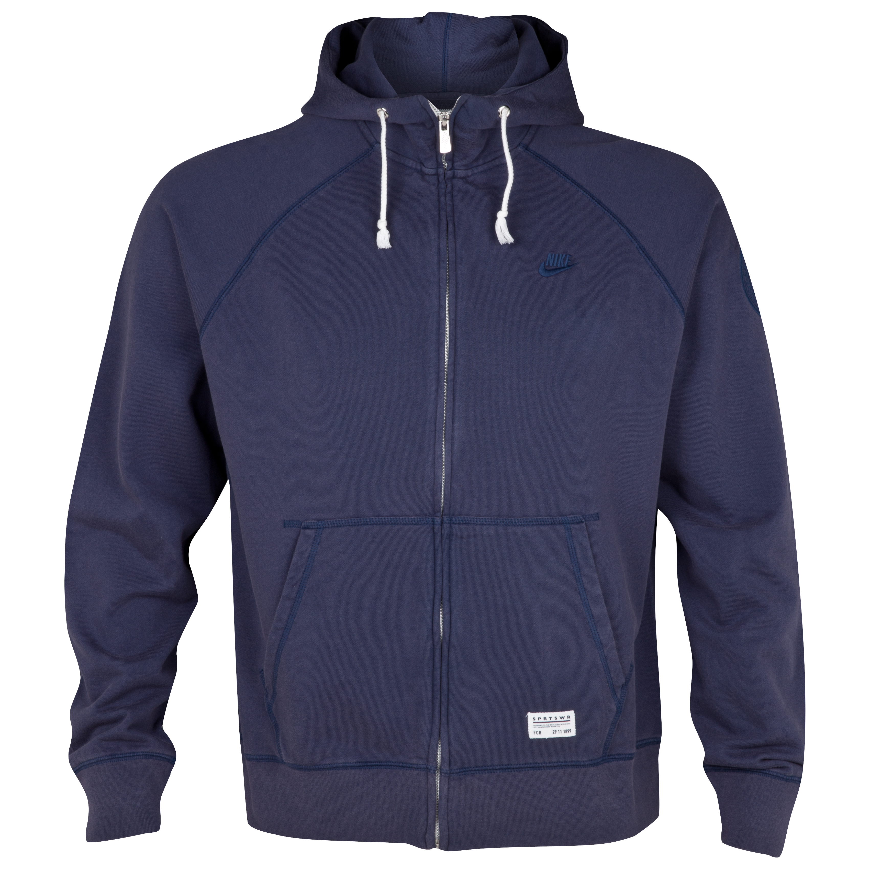 Barcelona Covert Vintage AW77 Full Zip Hoodie - Midnight Navy
