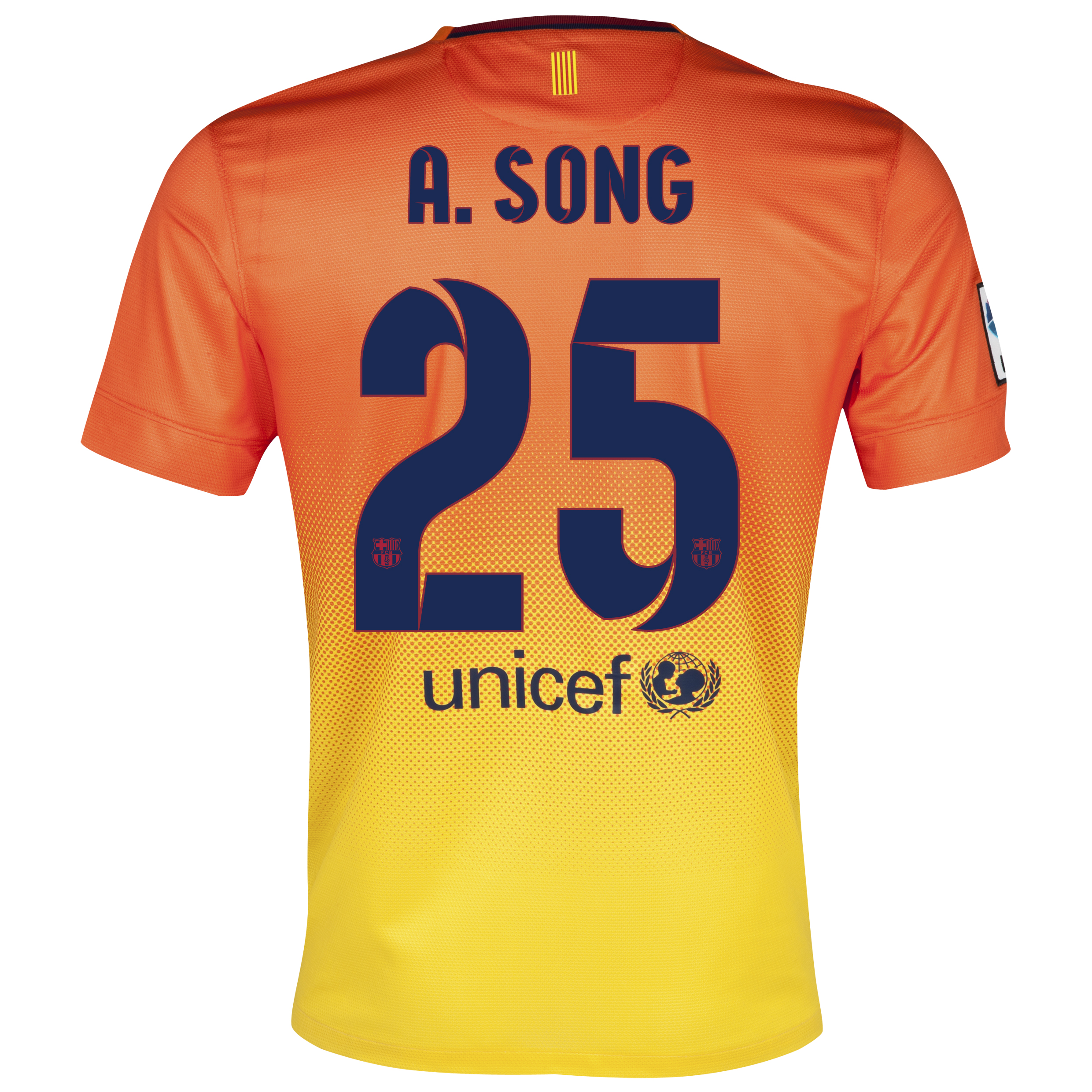 Barcelona Away Shirt 2012/13 with A.Song 25 printing