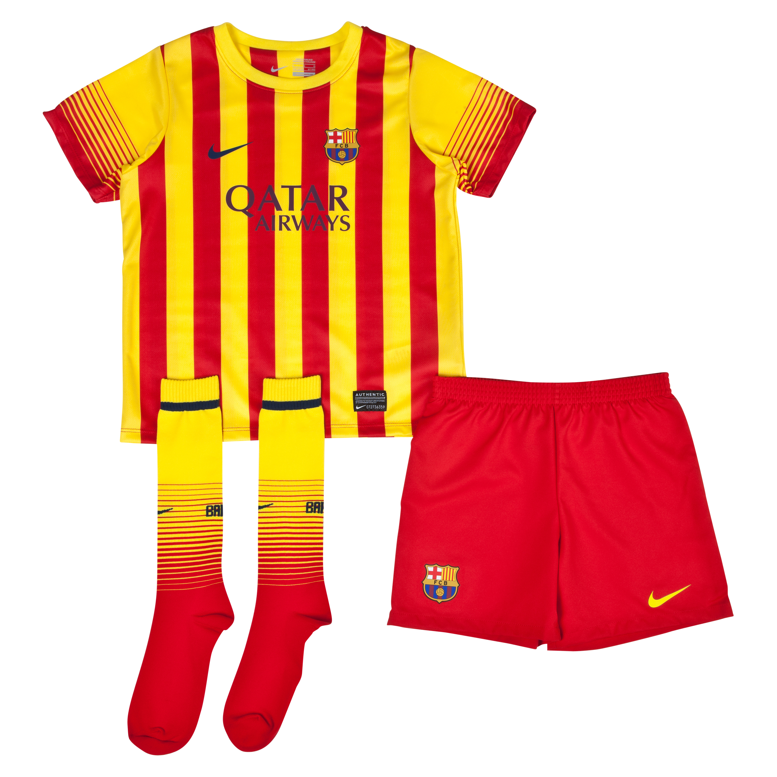 Conjunto de 2ª Equipación del Barcelona 2013/2014 -Niños pequeños