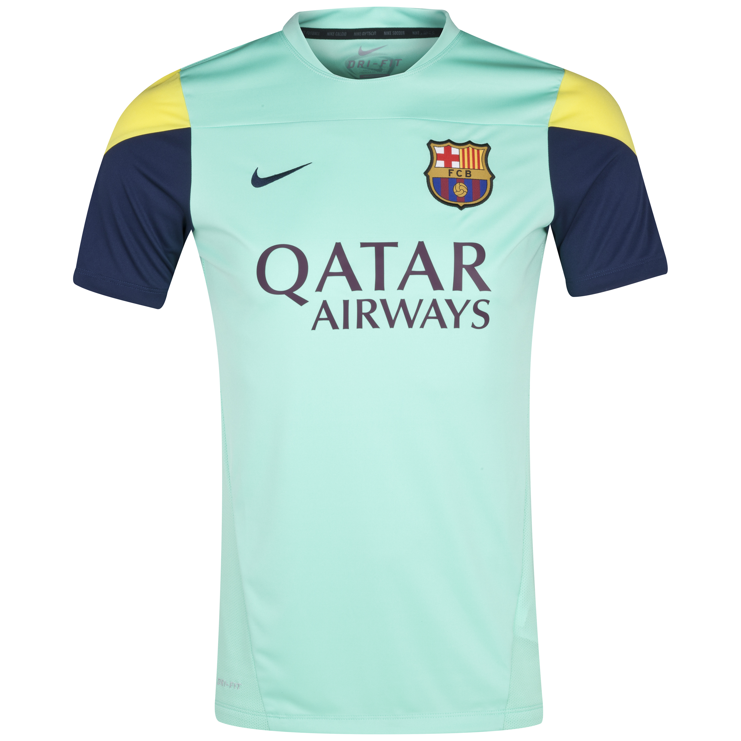 Barcelona Squad Short Sleeve Training Top Green