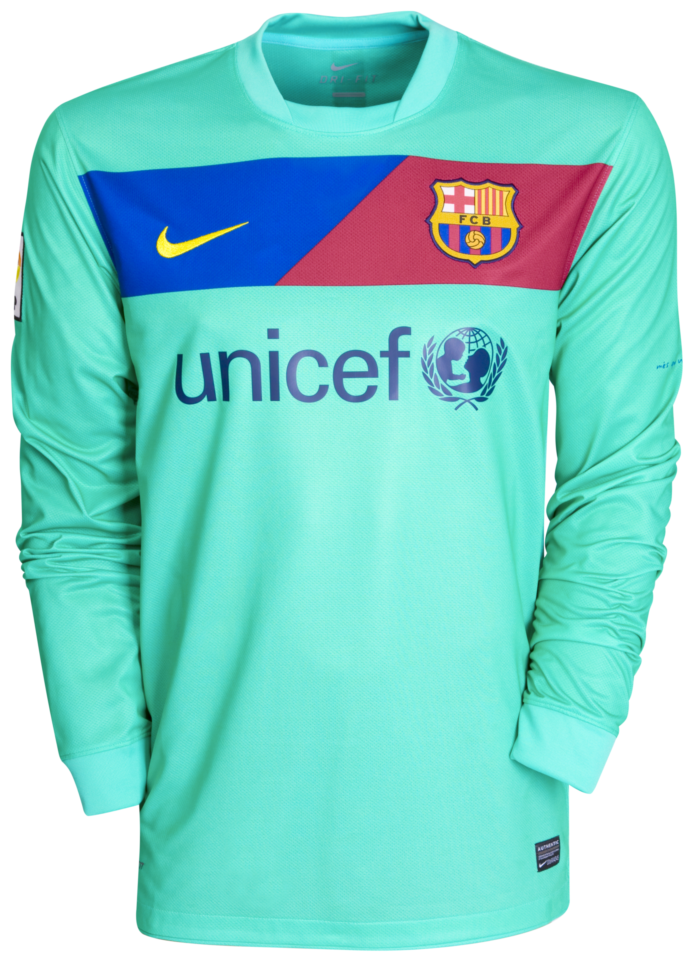 Buy Barcelona Away Kit 10/11 L/S Kids