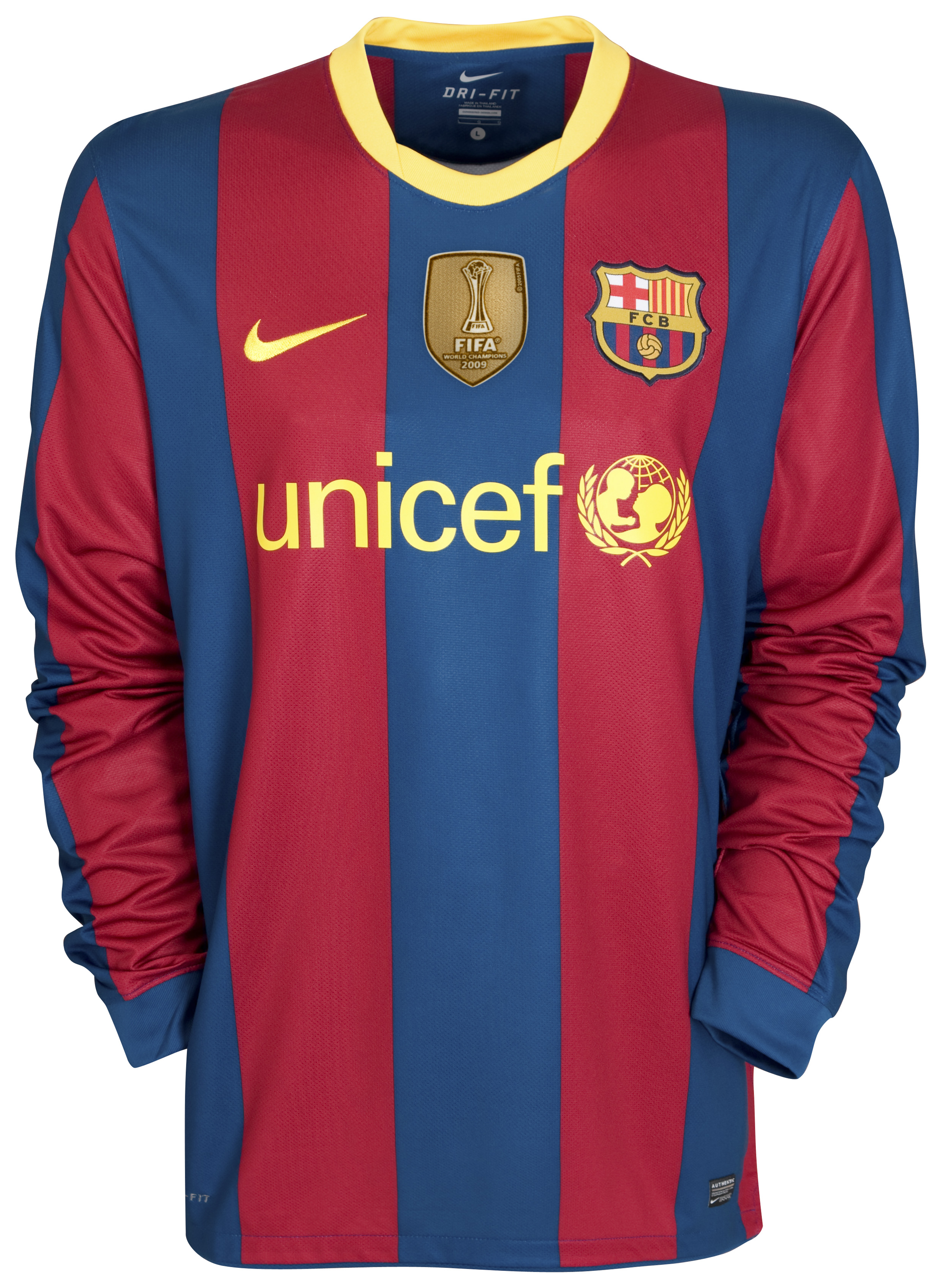 Barcelona Home Shirt 2010/11 including World Club Champions Badge - L/S