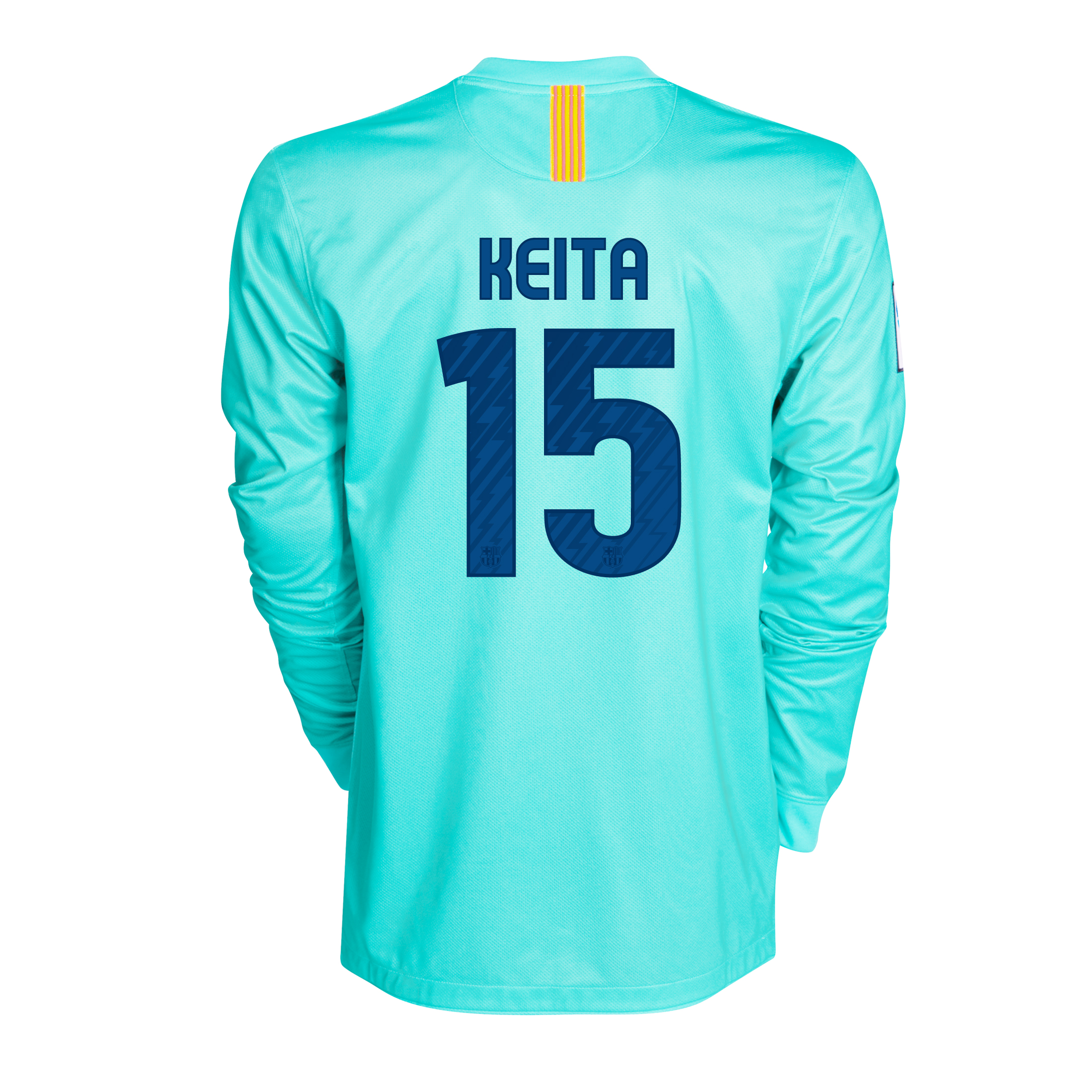 Barcelona Away Shirt 2010/11 with Keita 15 printing - Long Sleeved - Kids.