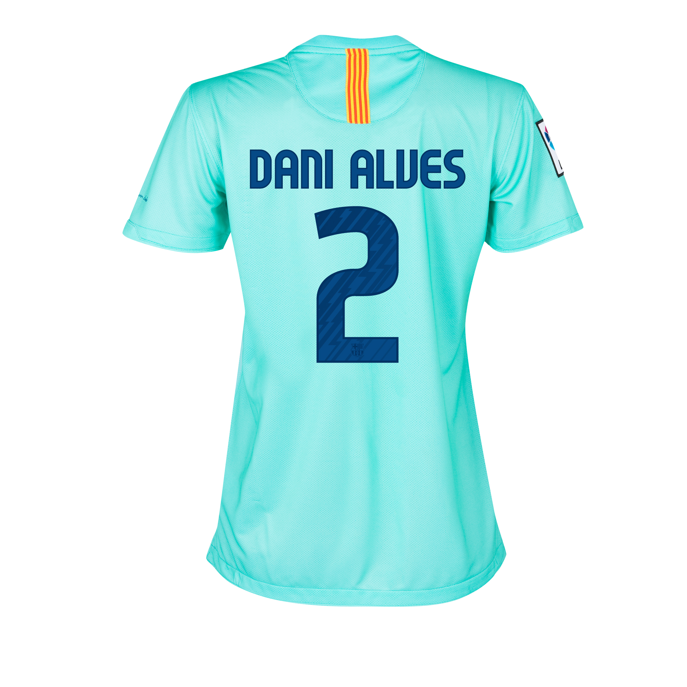 Barcelona Away Shirt 2010~11 with Dani Alves 2 printing Womens