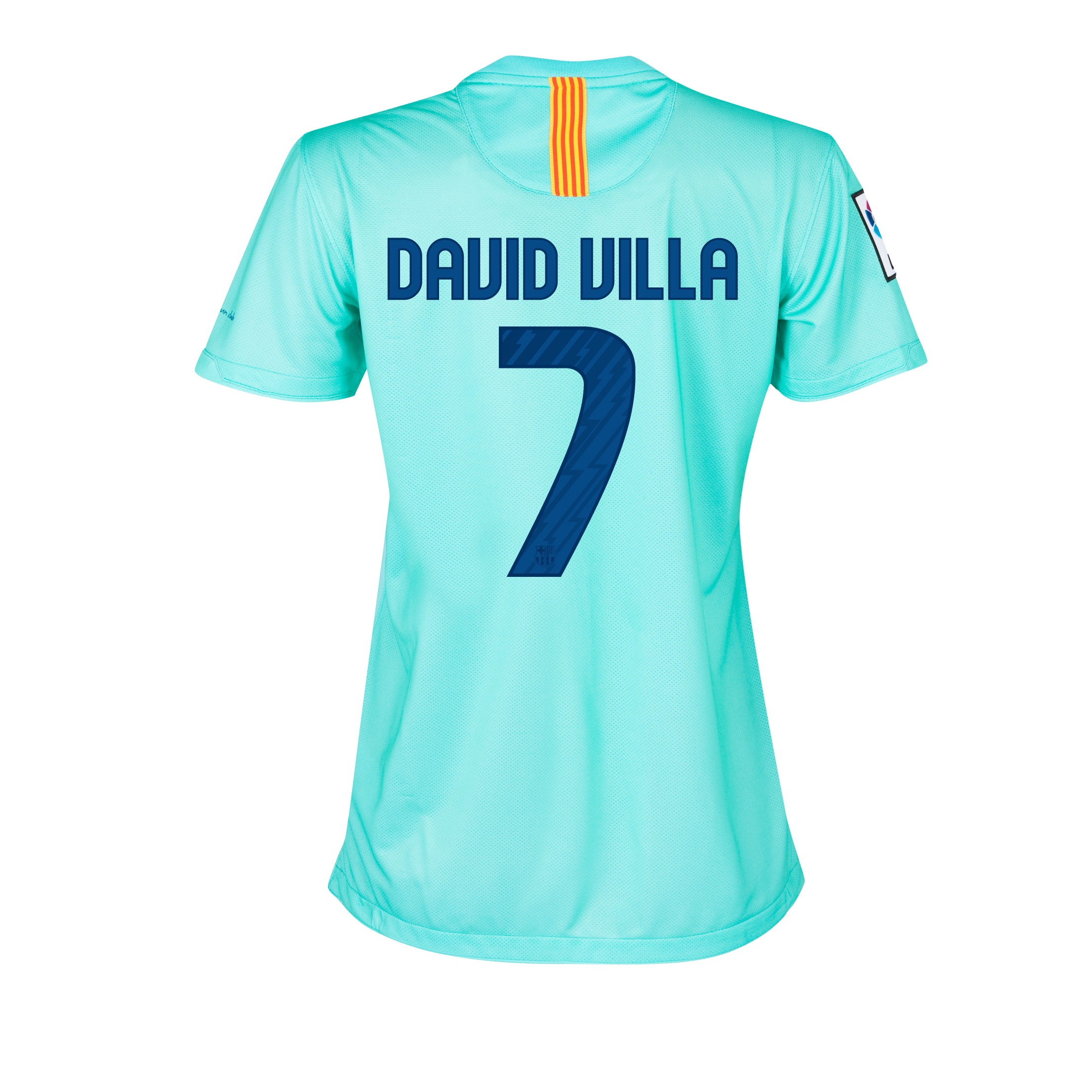 Barcelona Away Shirt 2010~11 with David Villa 7 printing Womens