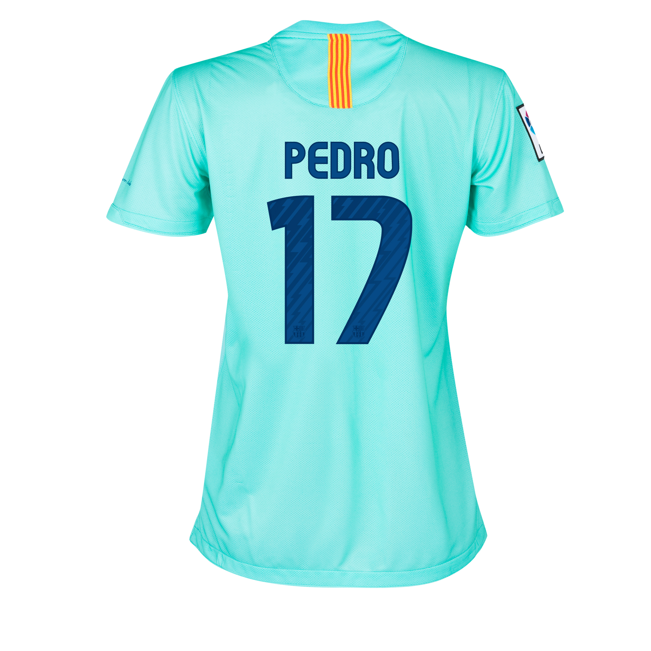 <br>Barcelona Away Shirt 2010/11 with Pedro 17 printing Womens