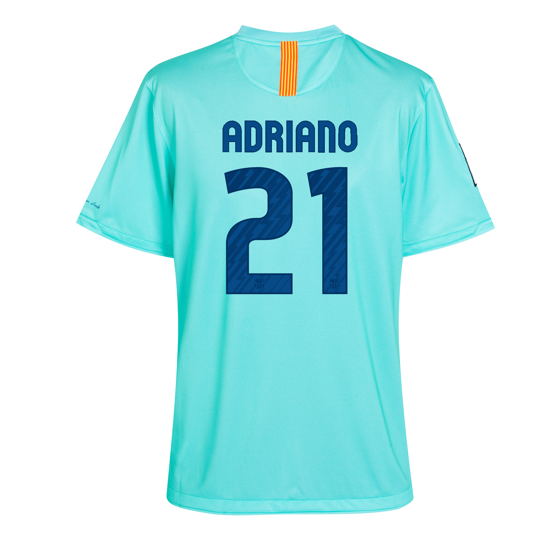 Barcelona Away Shirt 2010~11 with Adriano 21 printing