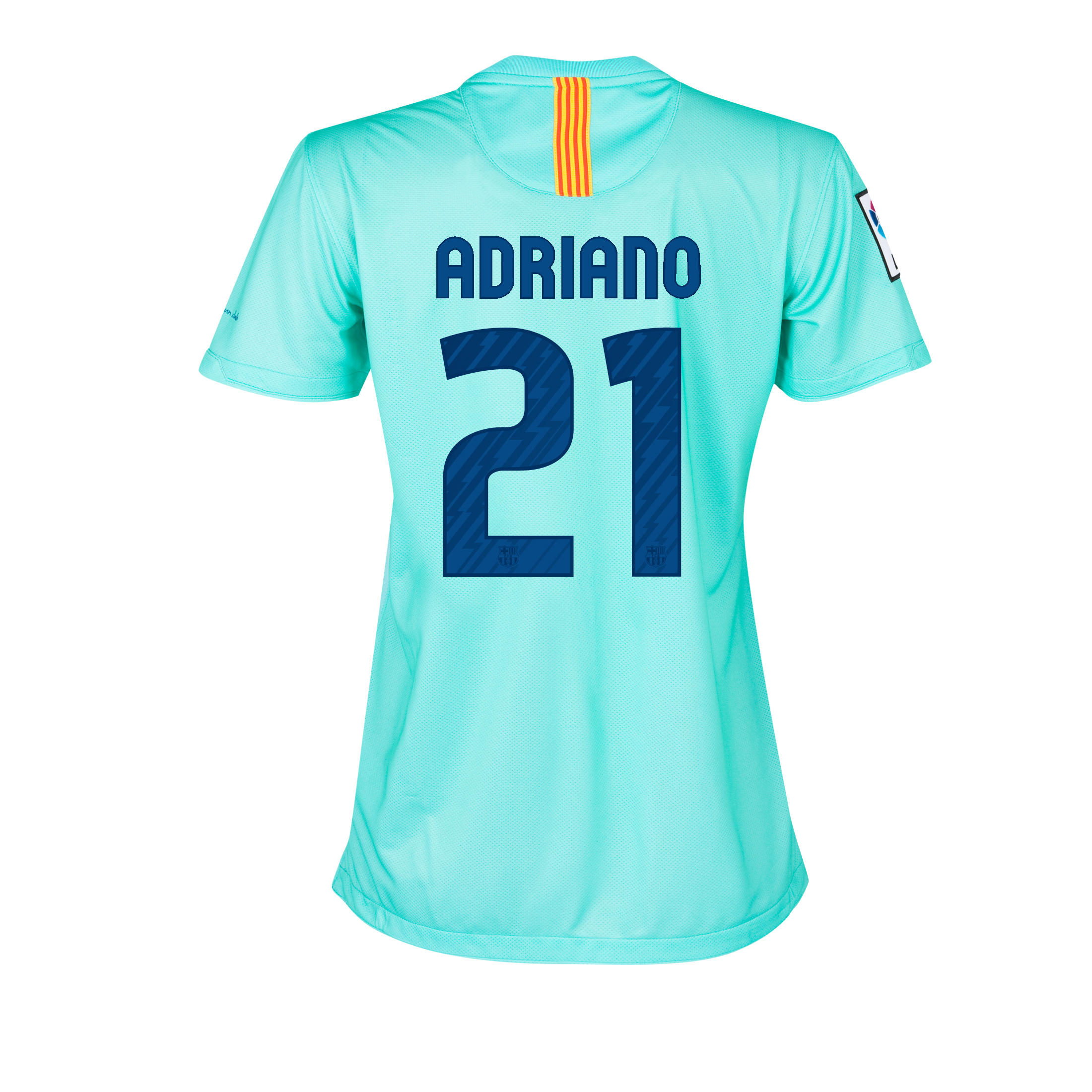 Barcelona Away Shirt 2010/11 with Adriano 21 printing - Womens.