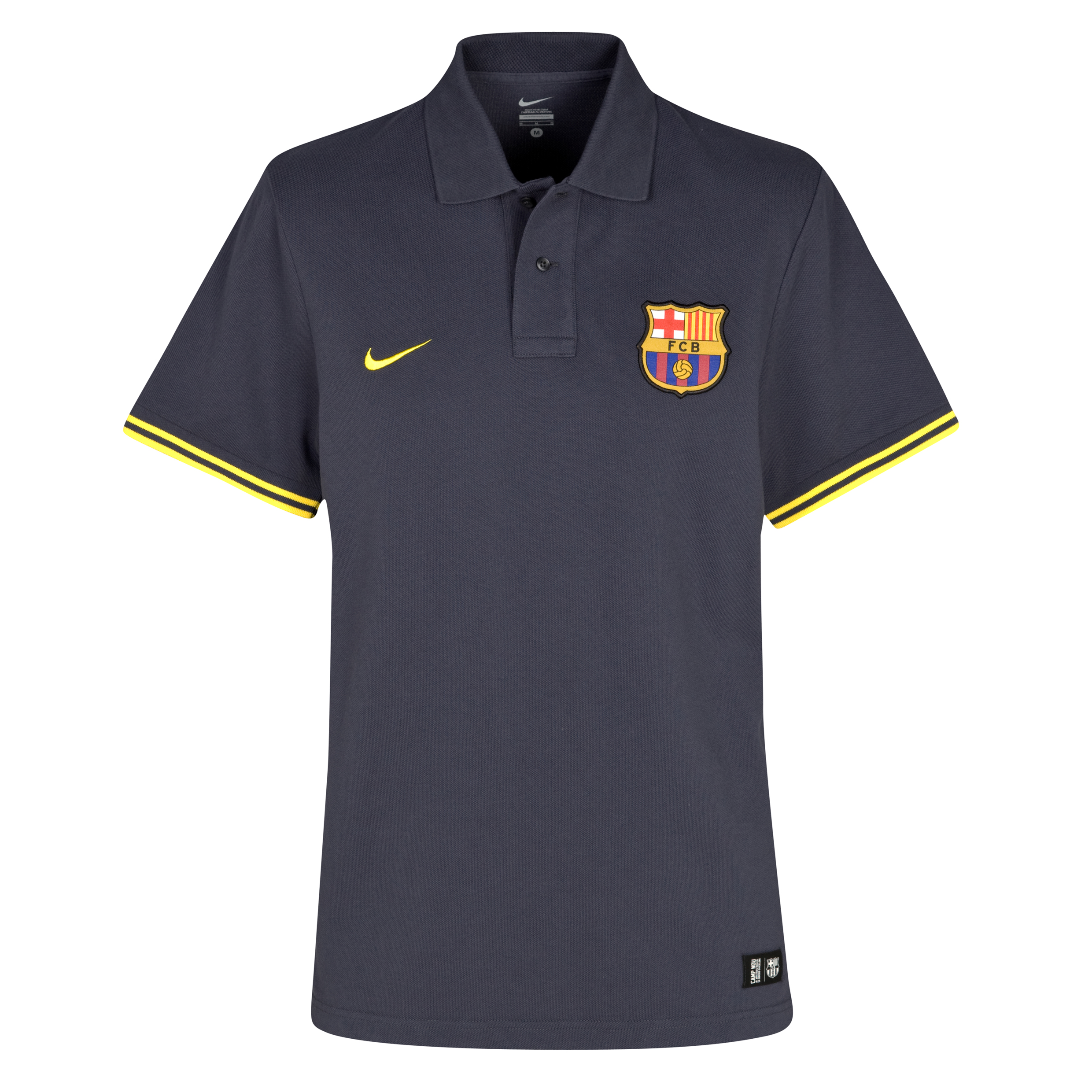 Barcelona Authentic Grand Slam Polo Shirt City Grey~Tour Yellow