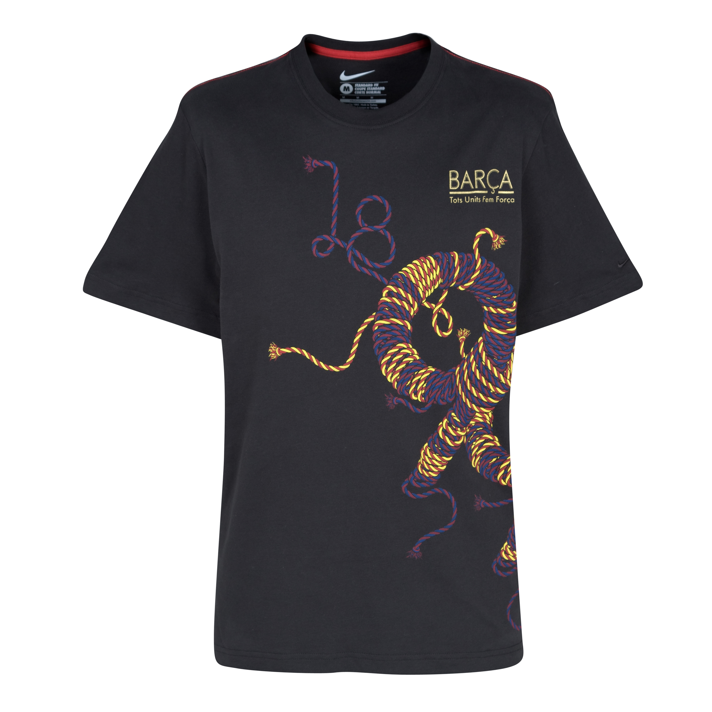 Barcelona Authentic T-Shirt - Black/Varsity Red