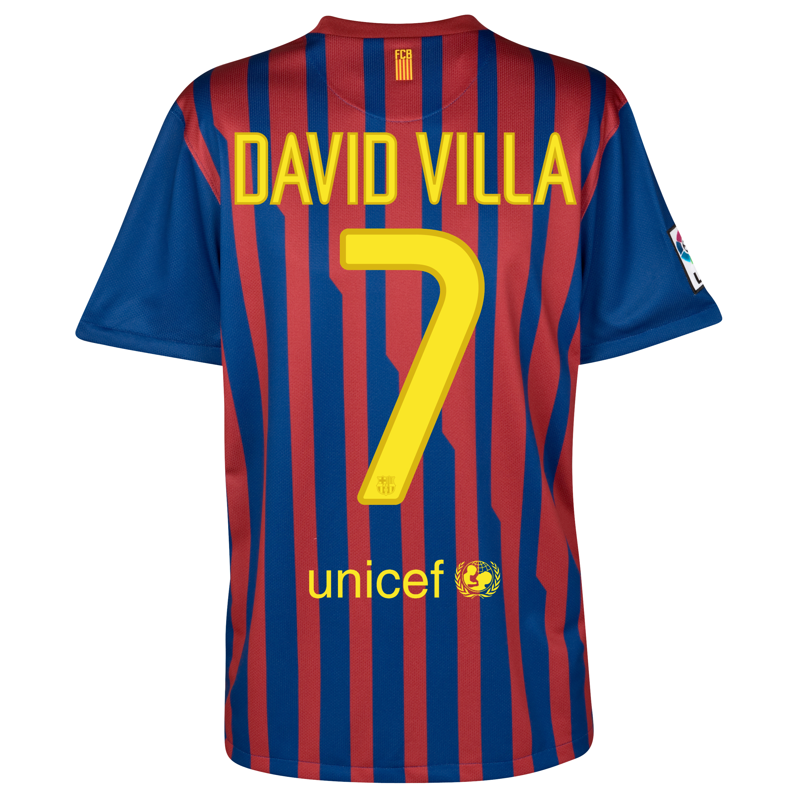 Barcelona Home Shirt 2011/12 with David Villa 7 printing