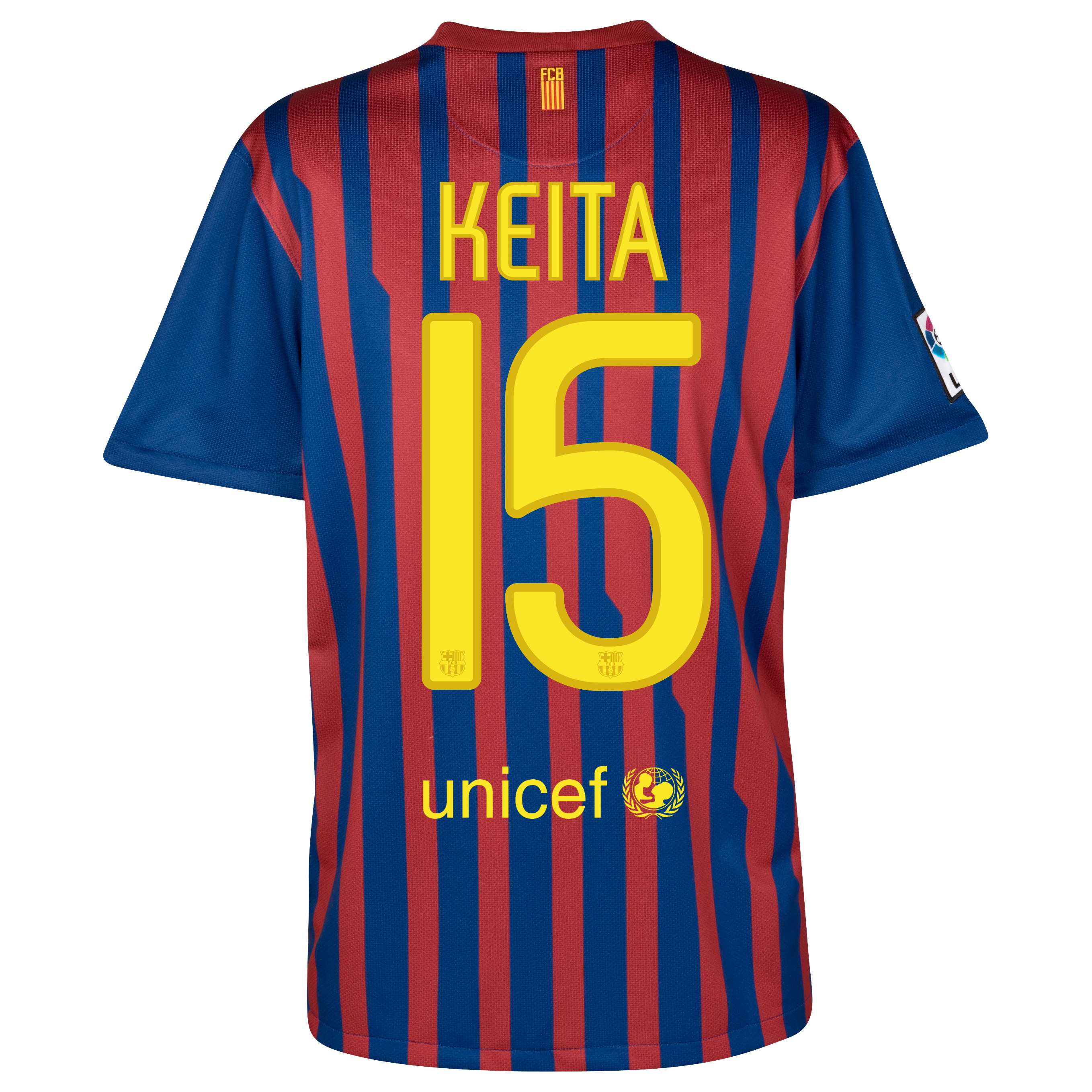 Barcelona Home Shirt 2011~12 with Keita 15 printing
