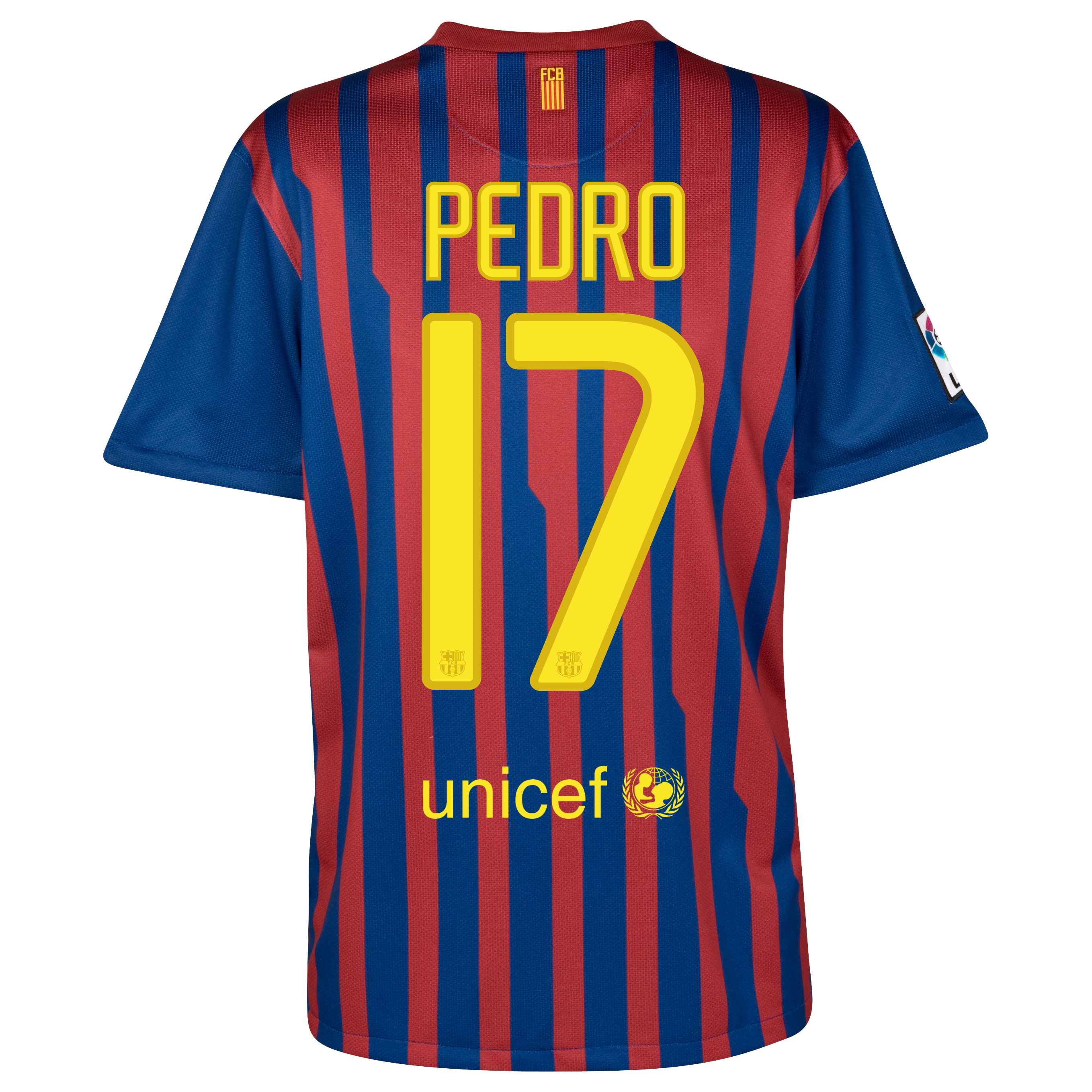 Barcelona Home Shirt 2011~12 with Pedro 17 printing
