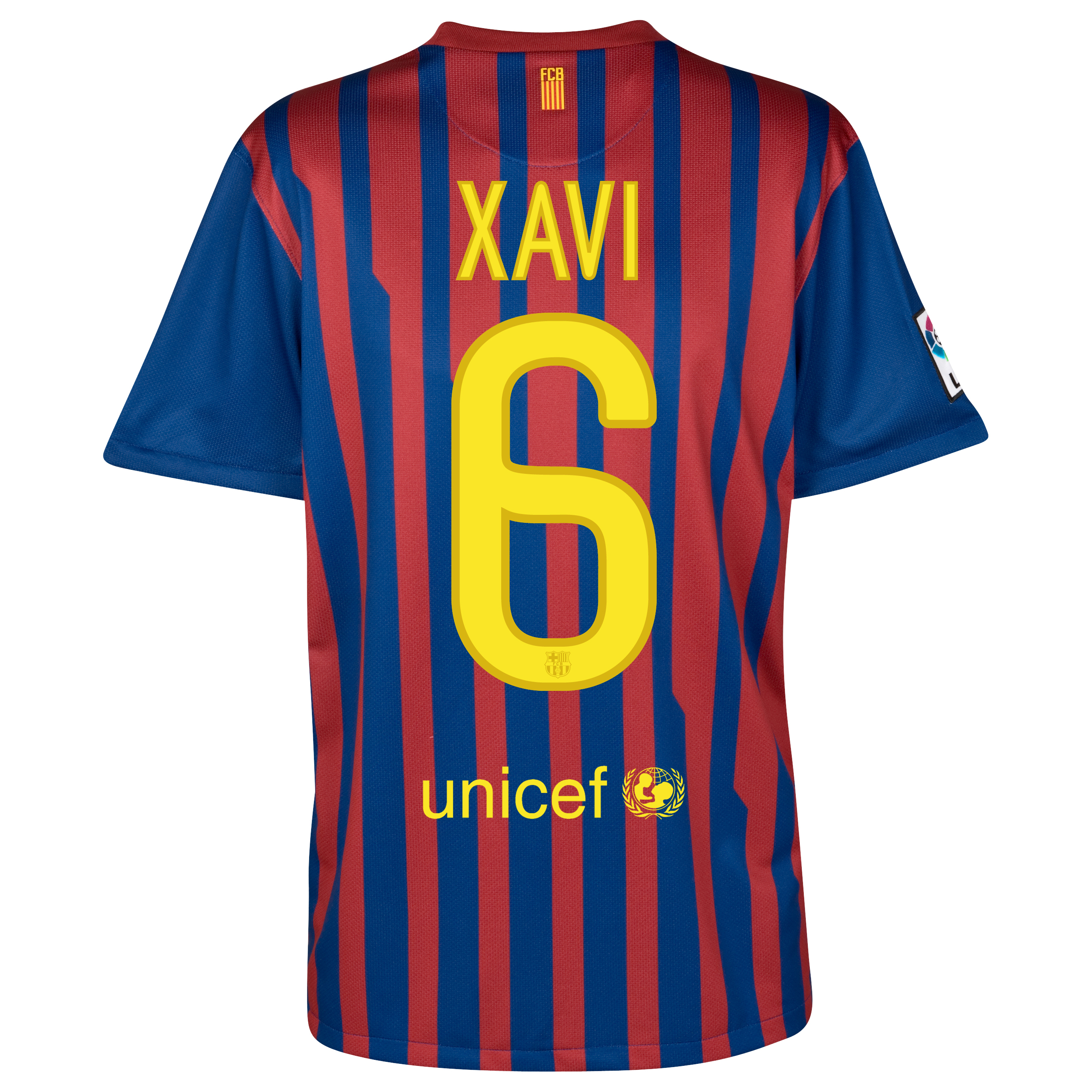 Barcelona Home Shirt 2011/12 - Kids with Xavi 6 printing.