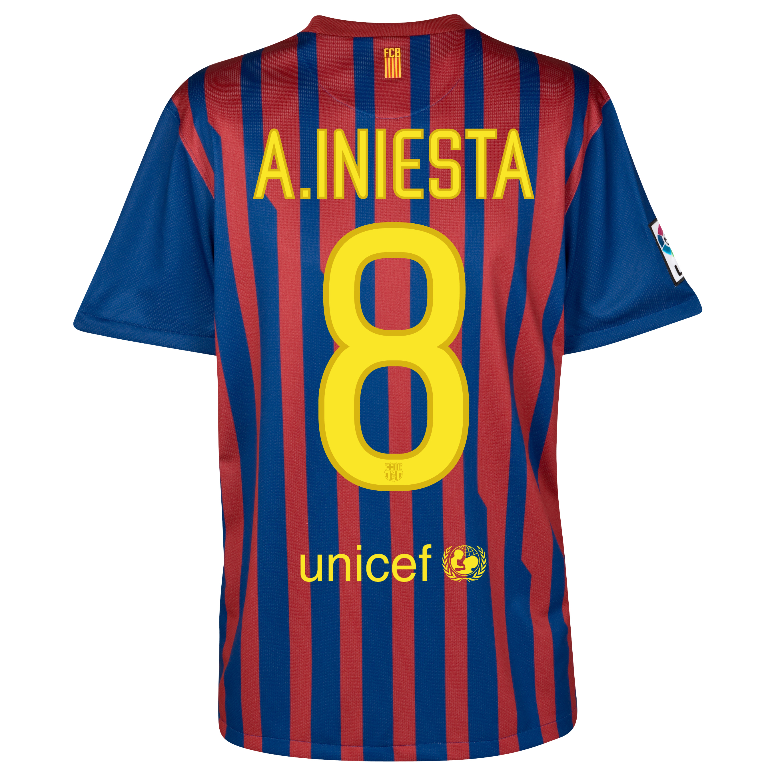 Barcelona Home Shirt 2011-12 - Kids with A. Iniesta  8 printing