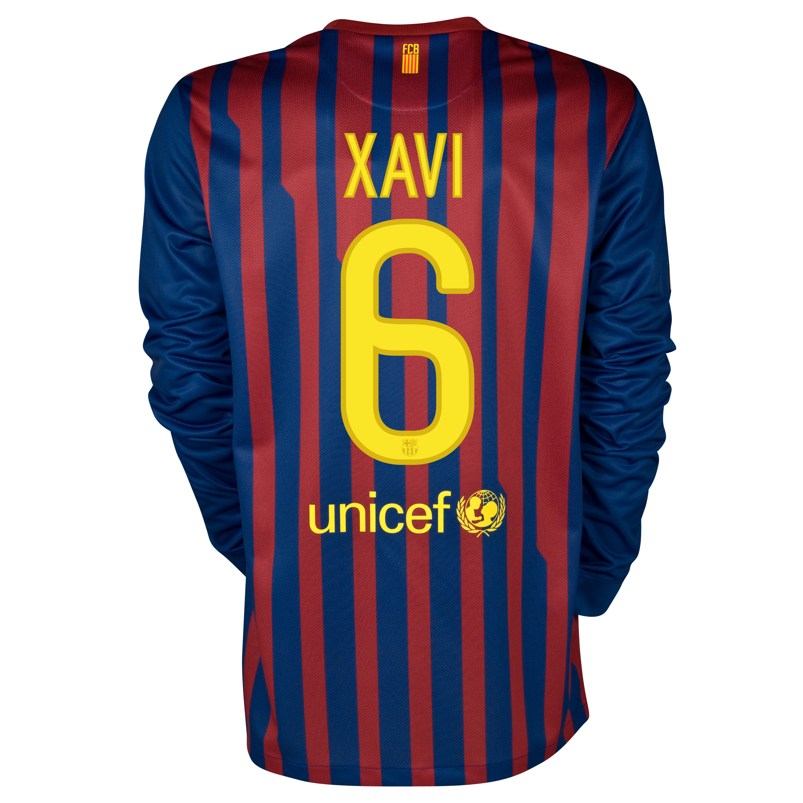 <br>Barcelona Home Shirt 2011/12 Long Sleeved with Xavi 6 printing