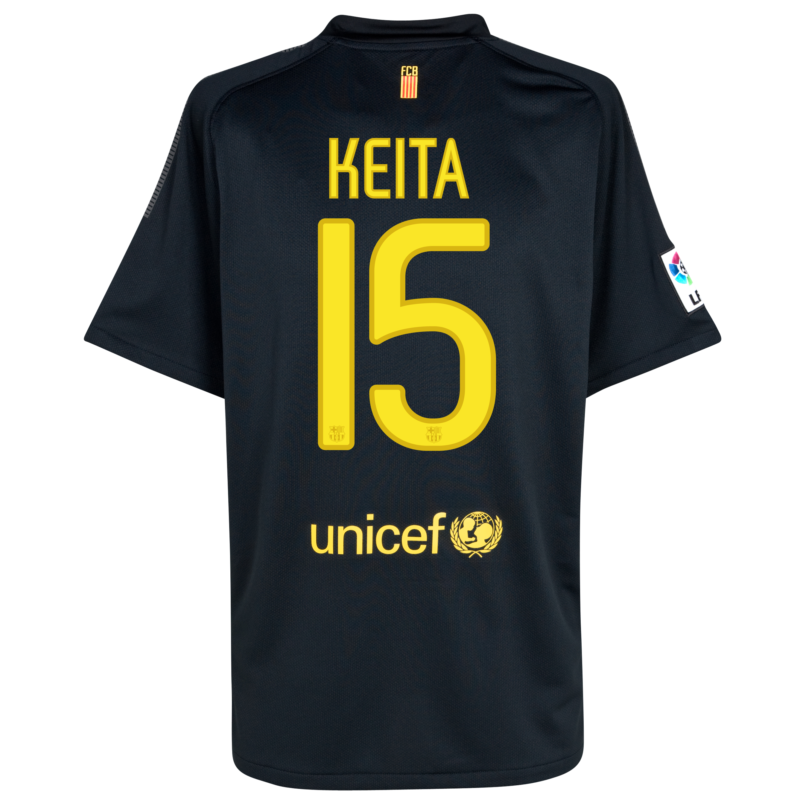 Barcelona Away Shirt 2011/12 with Keita 15 printing.