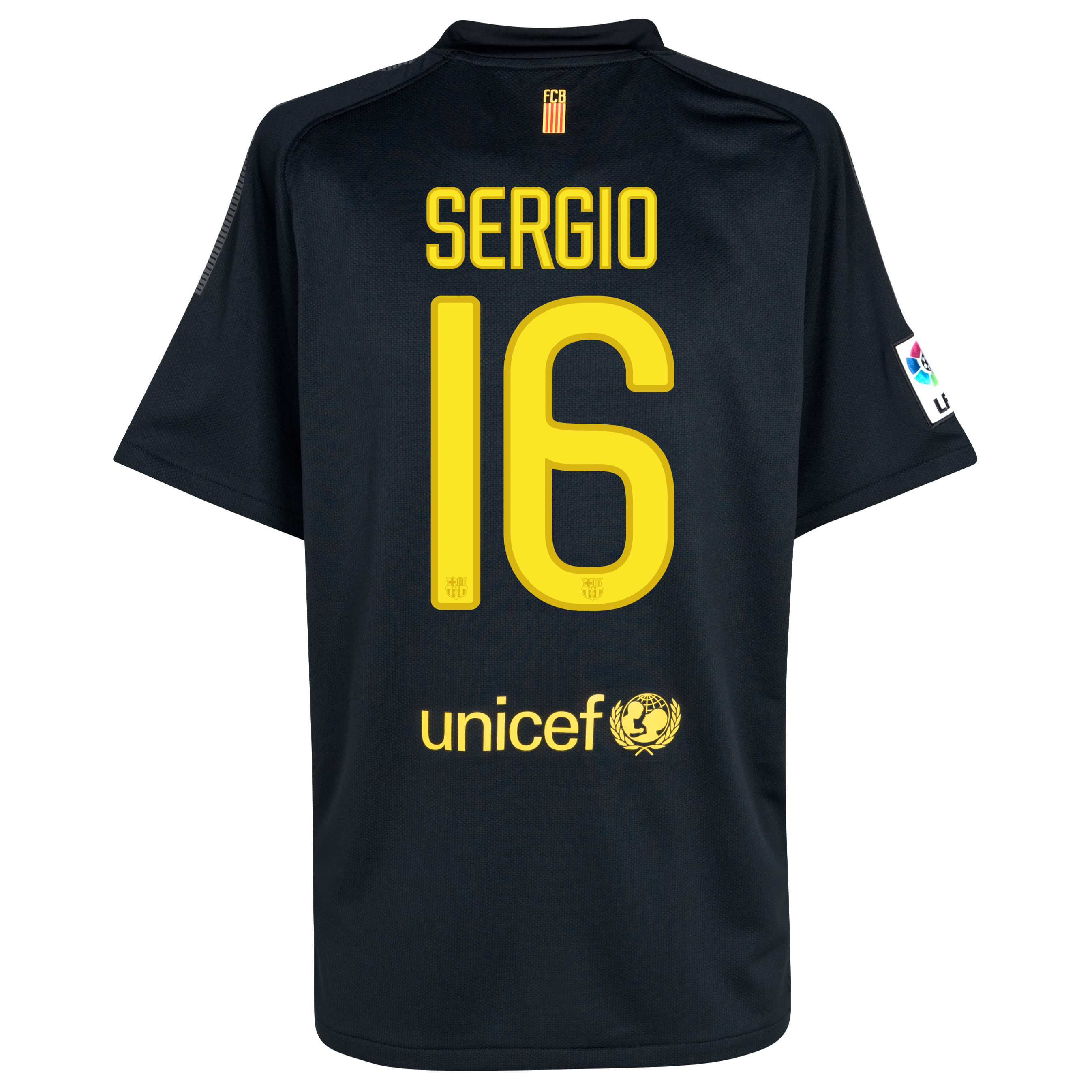 Barcelona Away Shirt 2011/12 with Sergio 16 printing