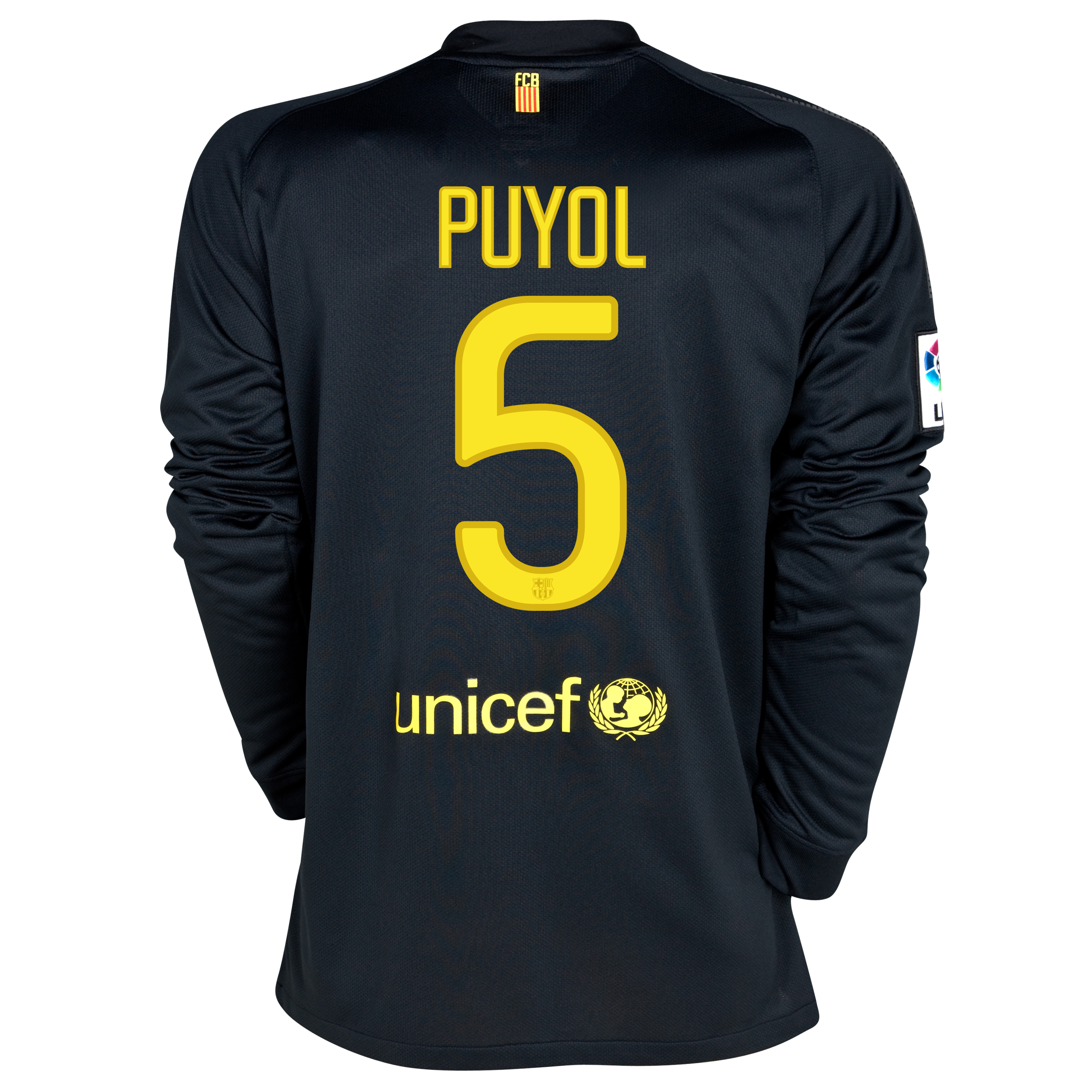 Barcelona Away Shirt 2011/12 - Long Sleeved with Puyol 5 printing