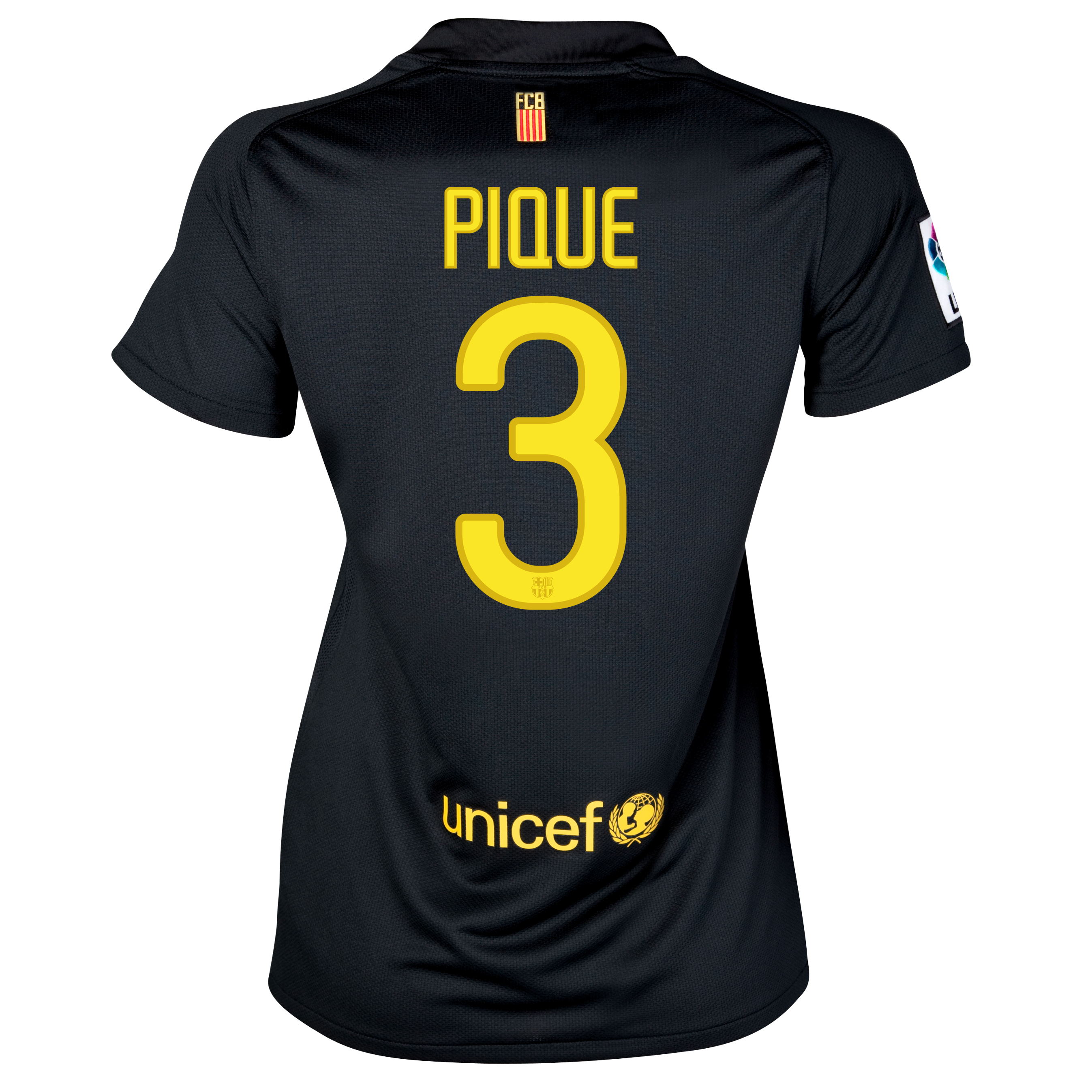Barcelona Away Shirt 2011/12 - Womens with Pique 3 printing.