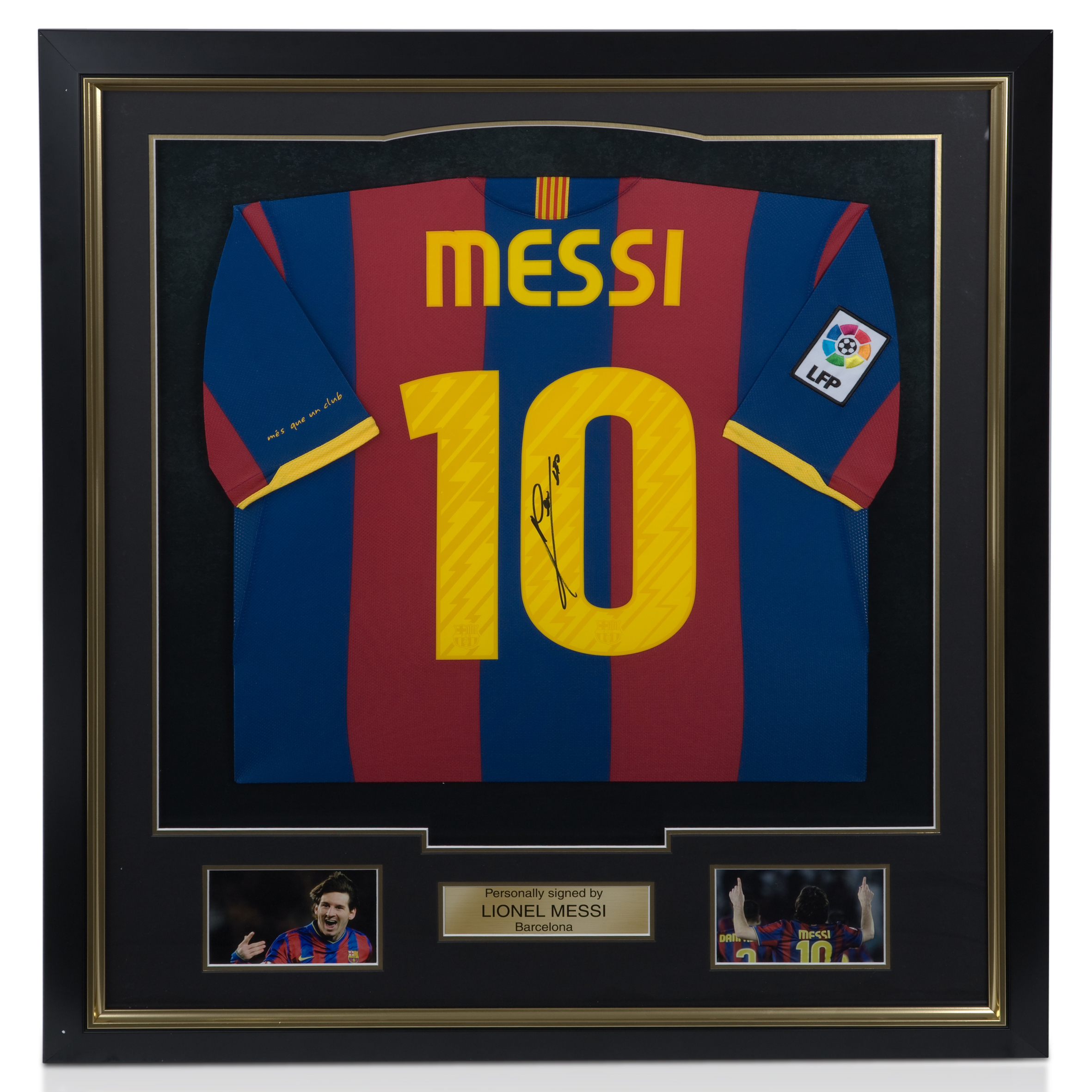 Barcelona Signed Messi Full Sized Shirt - Framed