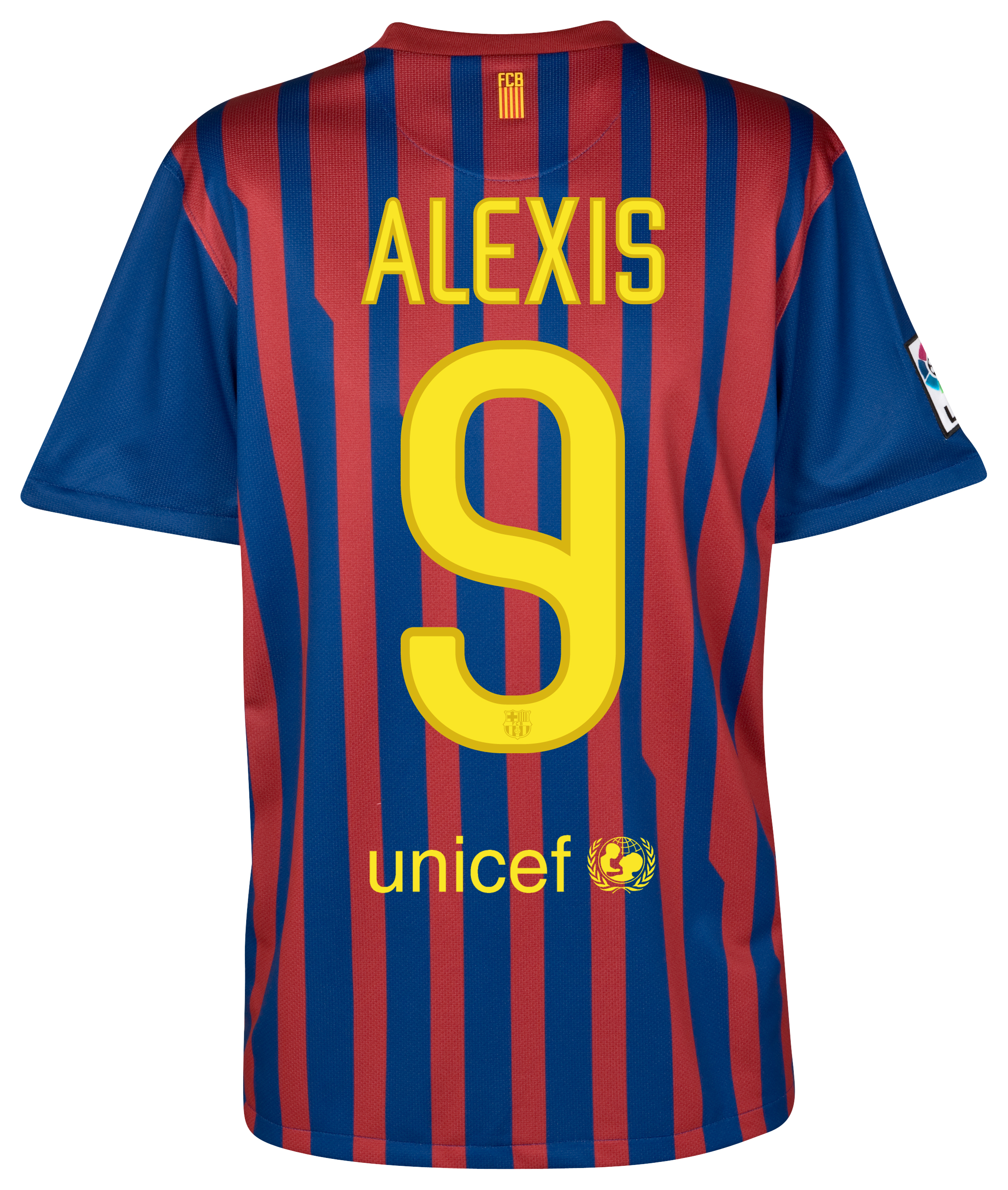 Barcelona Home Shirt 2011/12 with Alexis 9 printing.