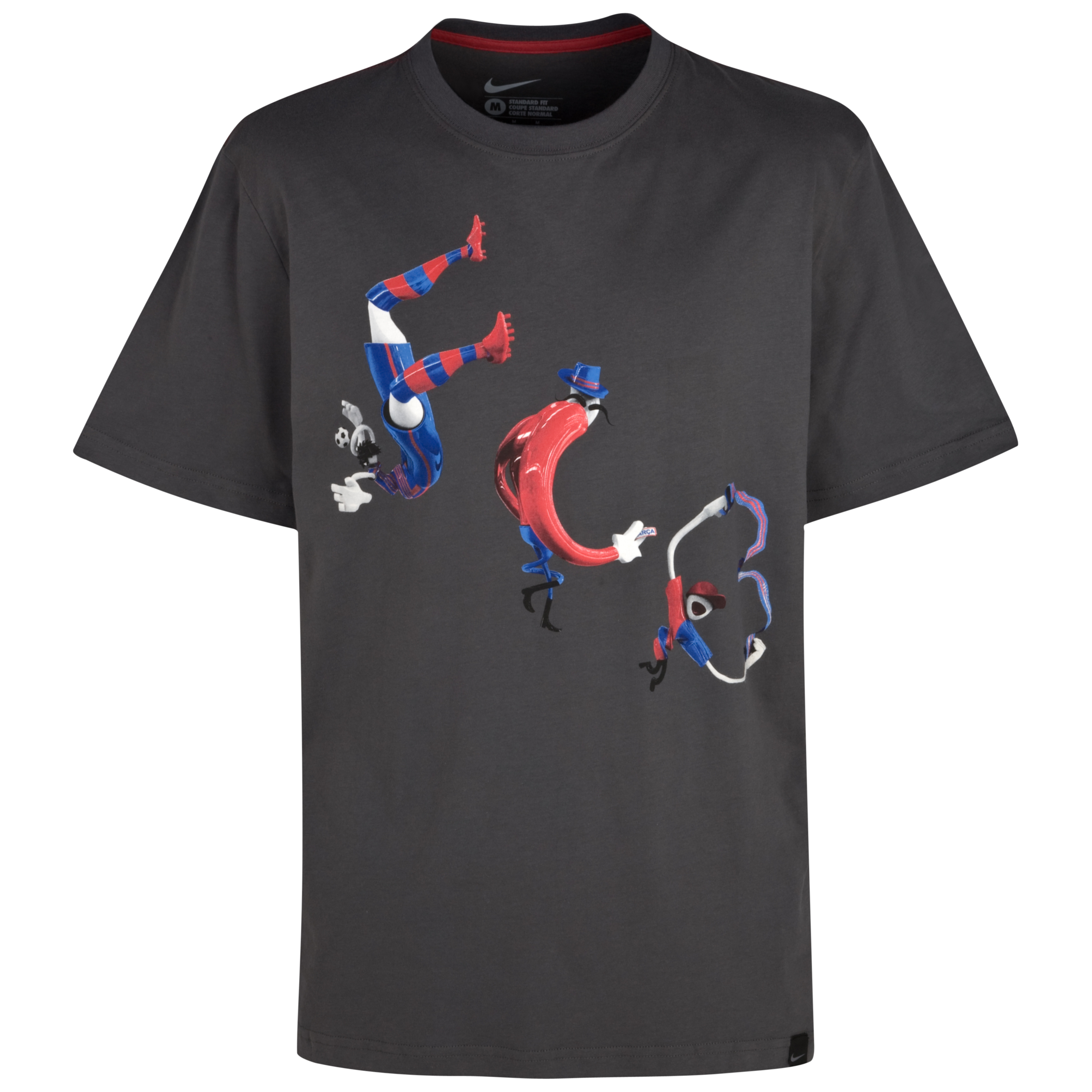 <br>Barcelona Authentic Organic T Shirt Anthracite/StormRed