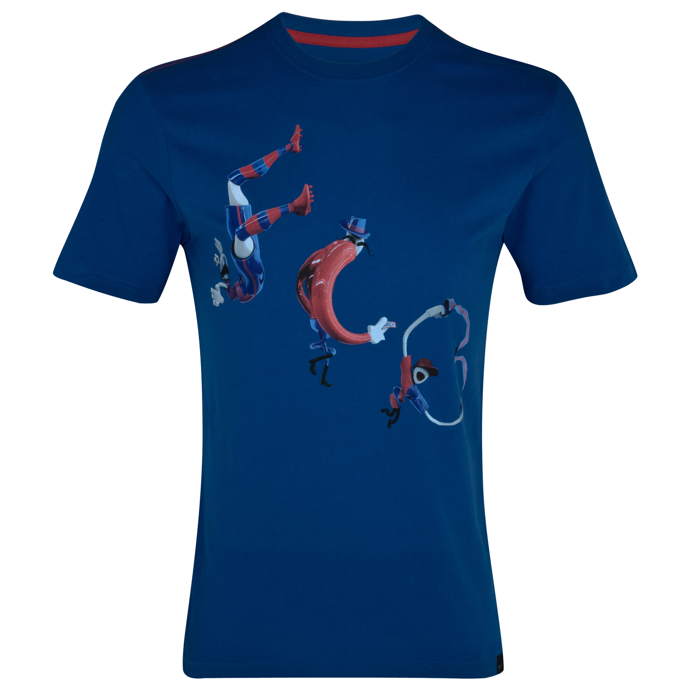 Barcelona Authentic Organic T Shirt Storm Blue~Storm Red